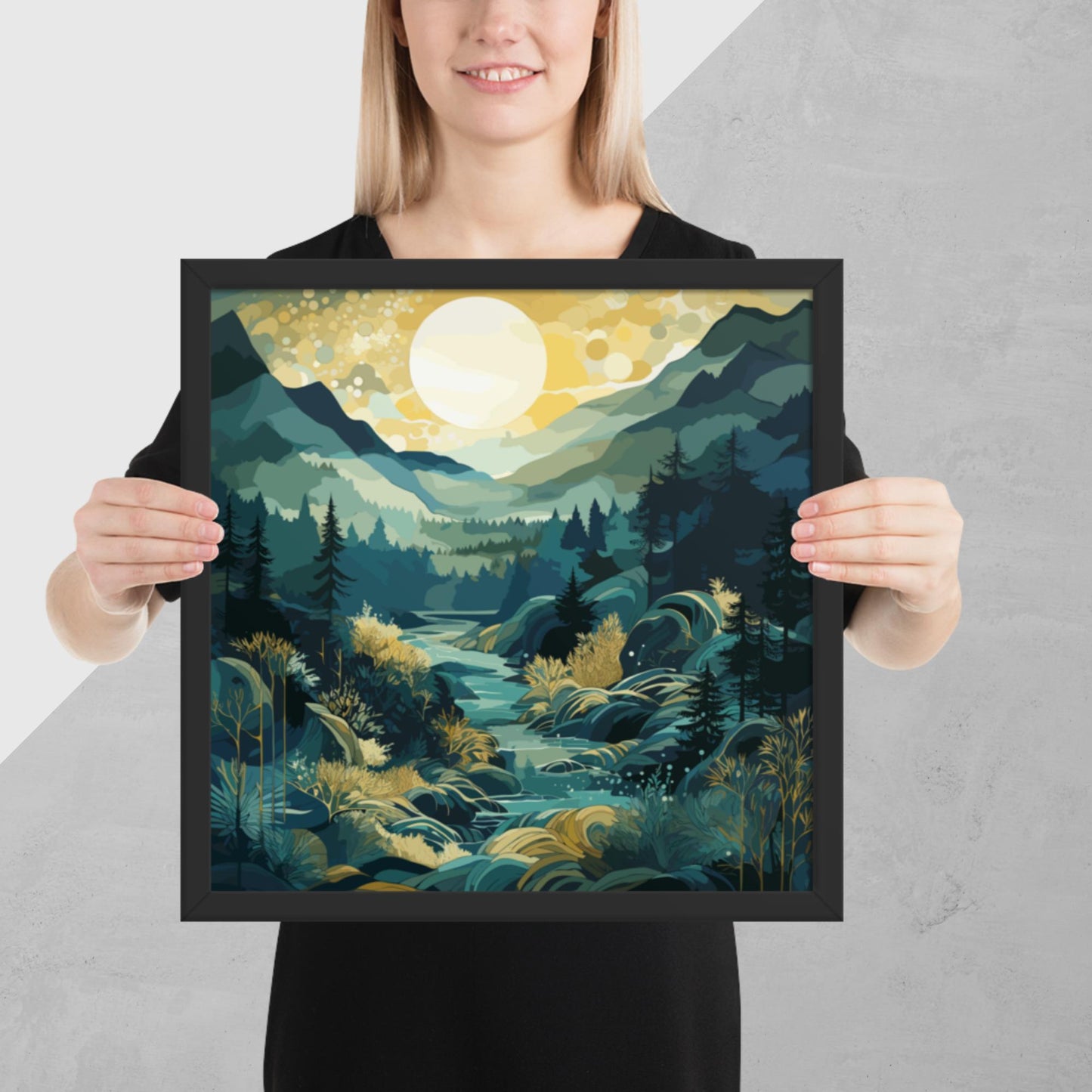 Forest Hills River Framed Poster