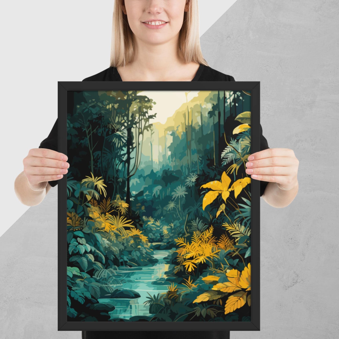 The Depths of a Rainforest Framed Poster