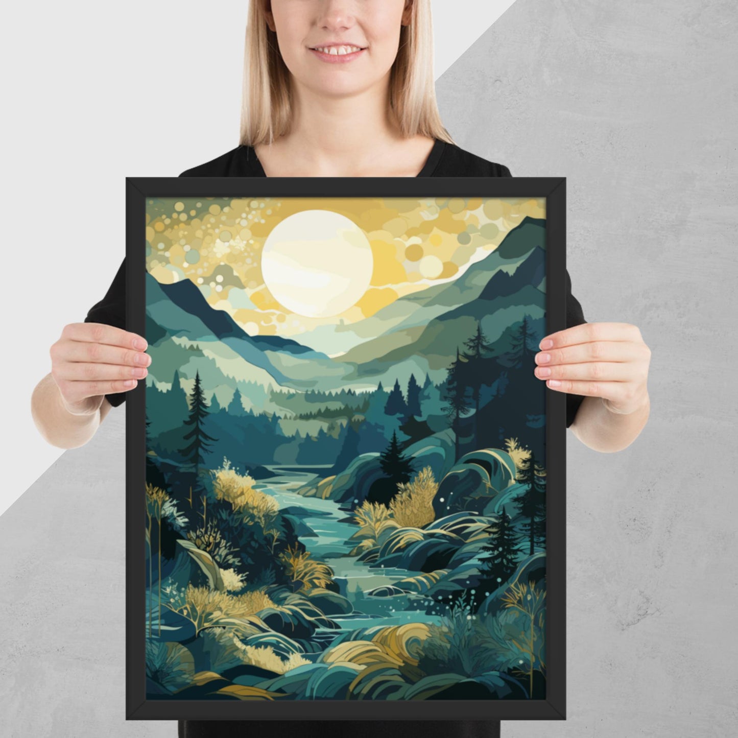 Forest Hills River Framed Poster