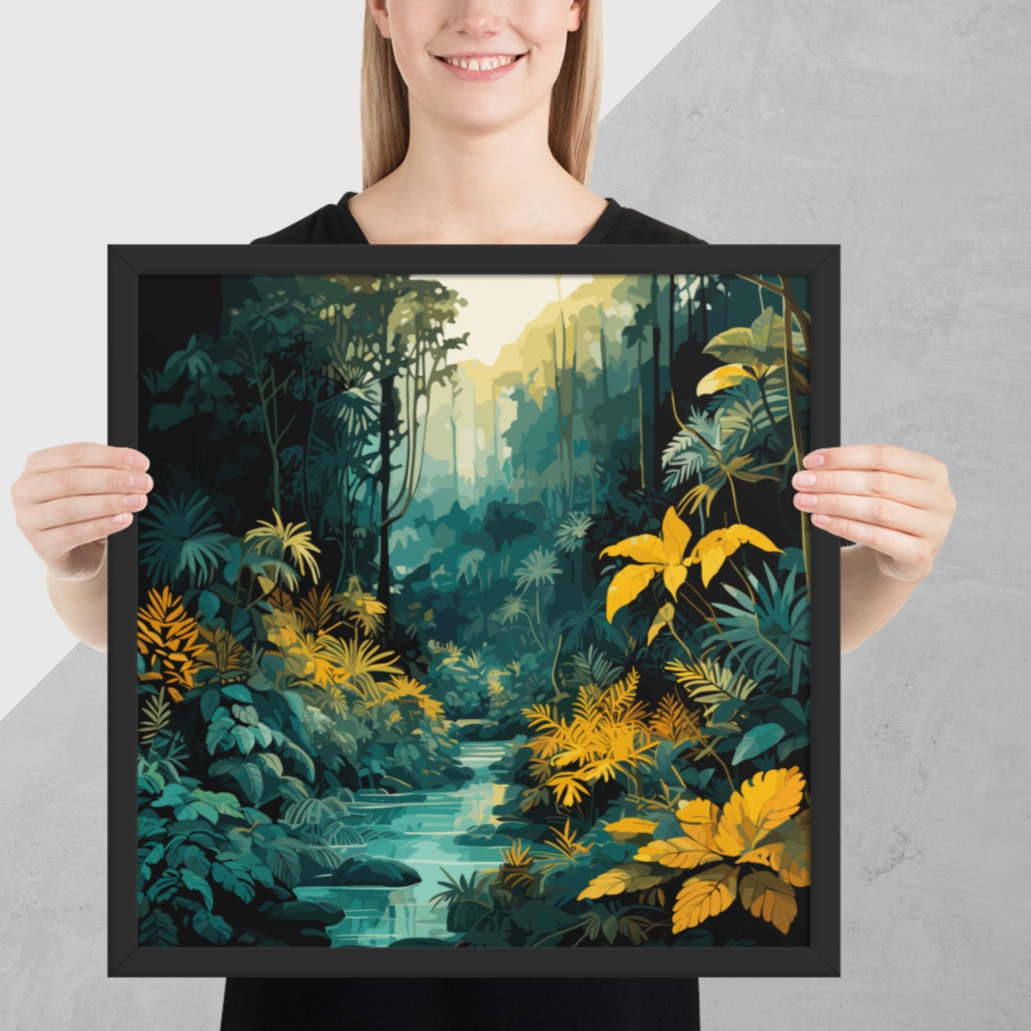 The Depths of a Rainforest Framed Poster