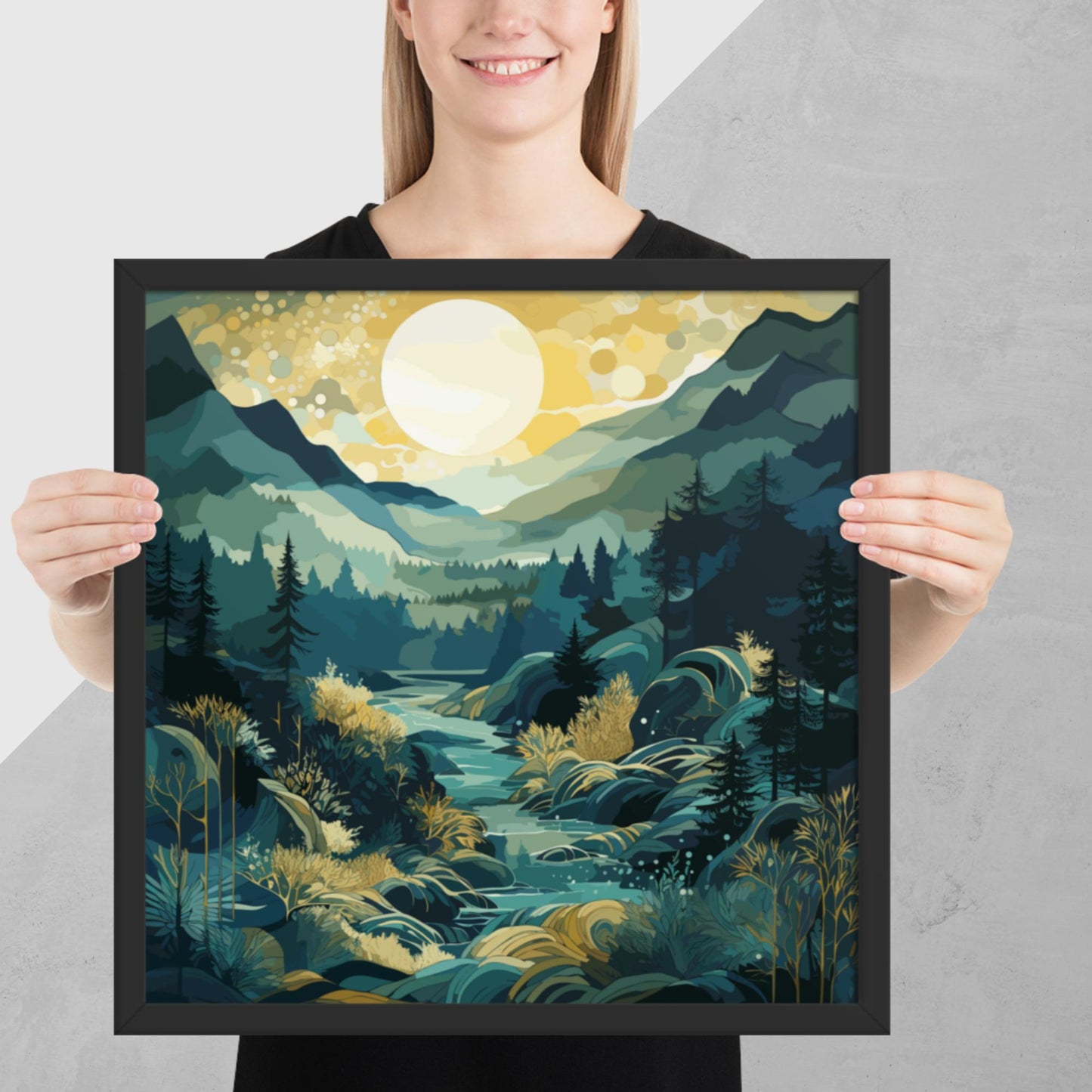 Forest Hills River Framed Poster