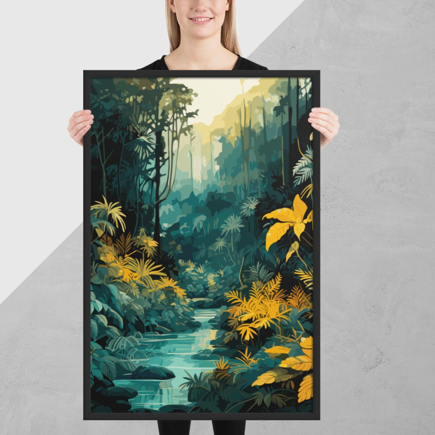 The Depths of a Rainforest Framed Poster