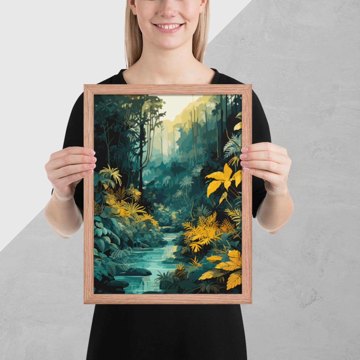 The Depths of a Rainforest Framed Poster