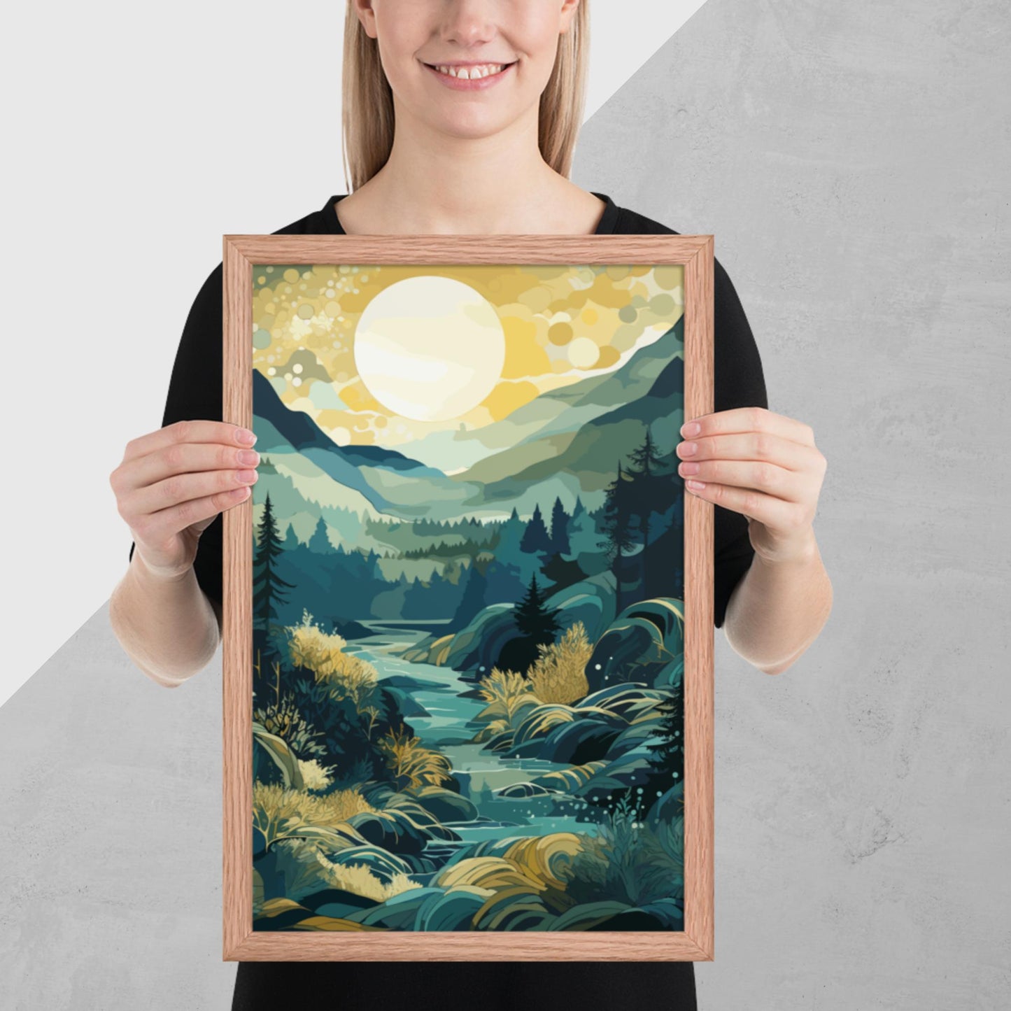 Forest Hills River Framed Poster