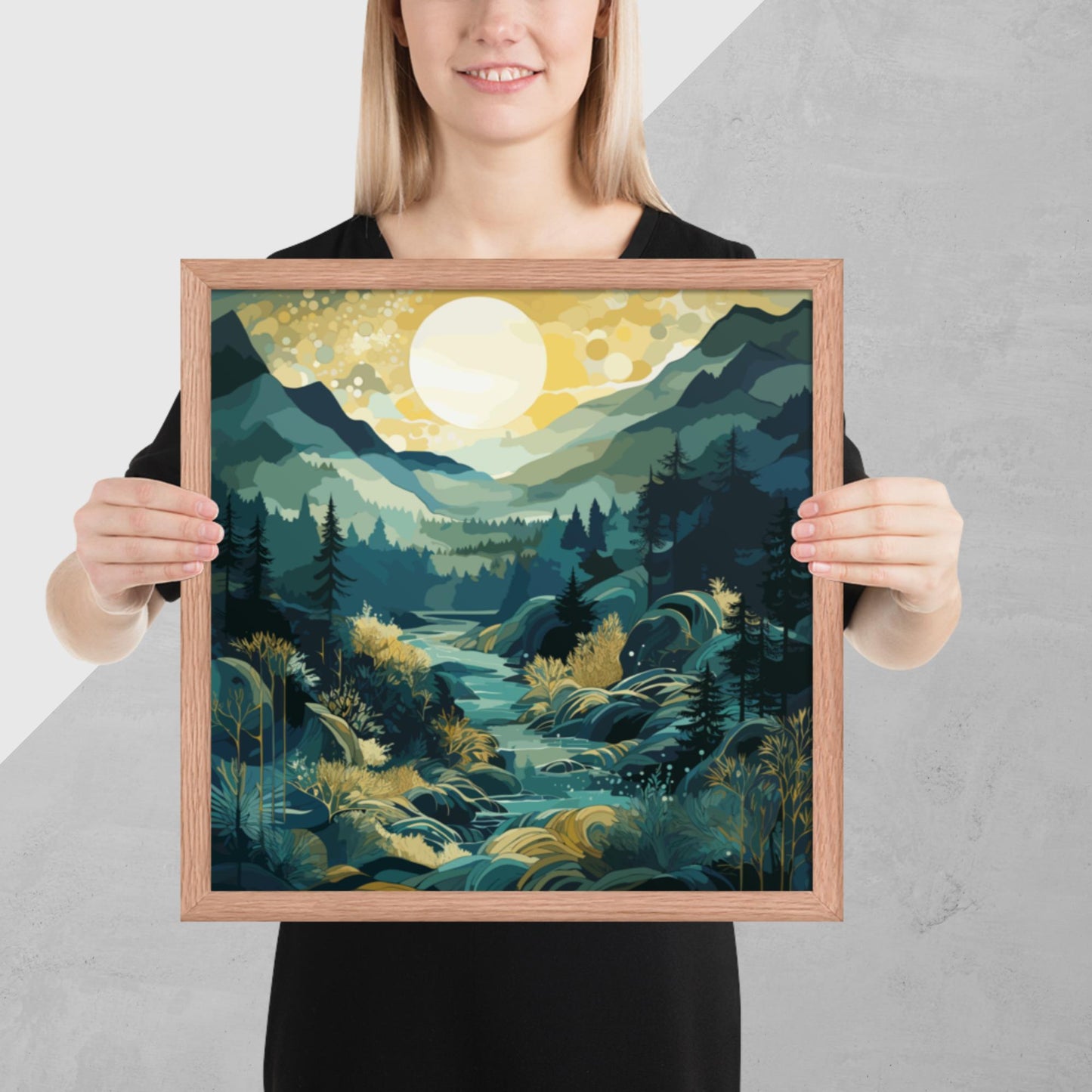 Forest Hills River Framed Poster