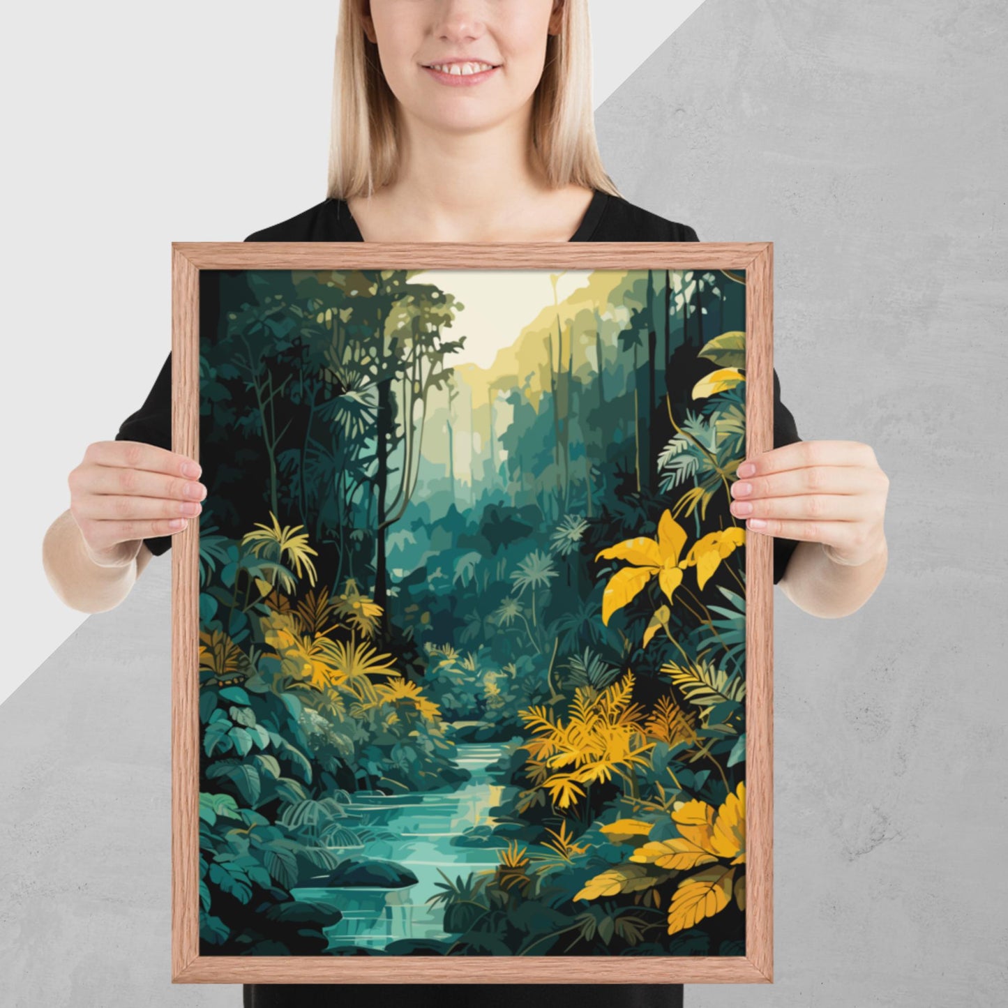 The Depths of a Rainforest Framed Poster