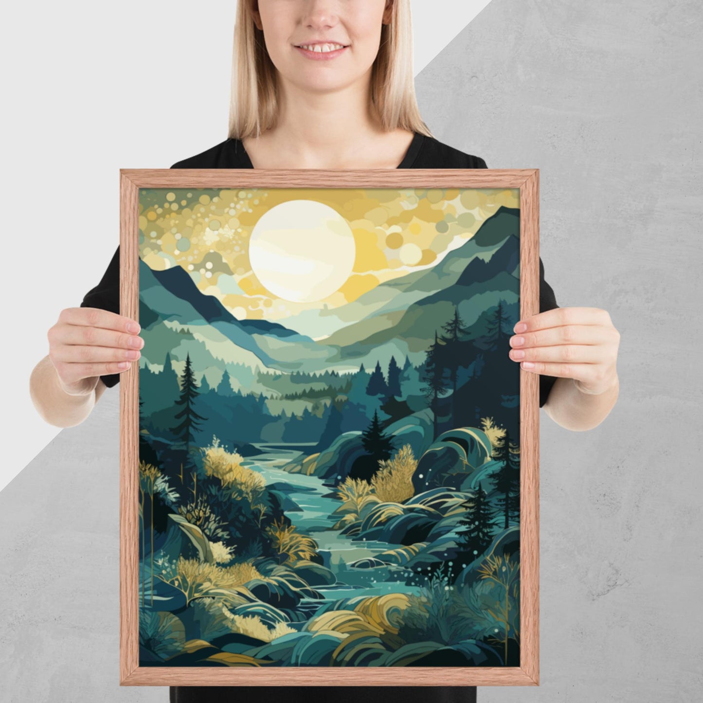 Forest Hills River Framed Poster