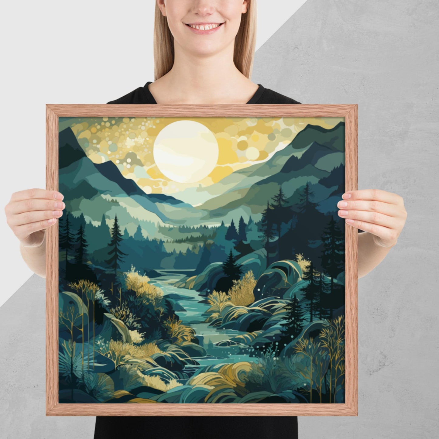 Forest Hills River Framed Poster