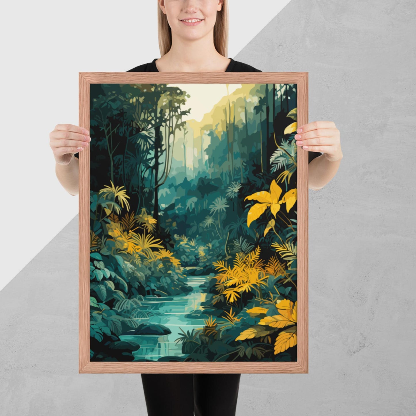 The Depths of a Rainforest Framed Poster