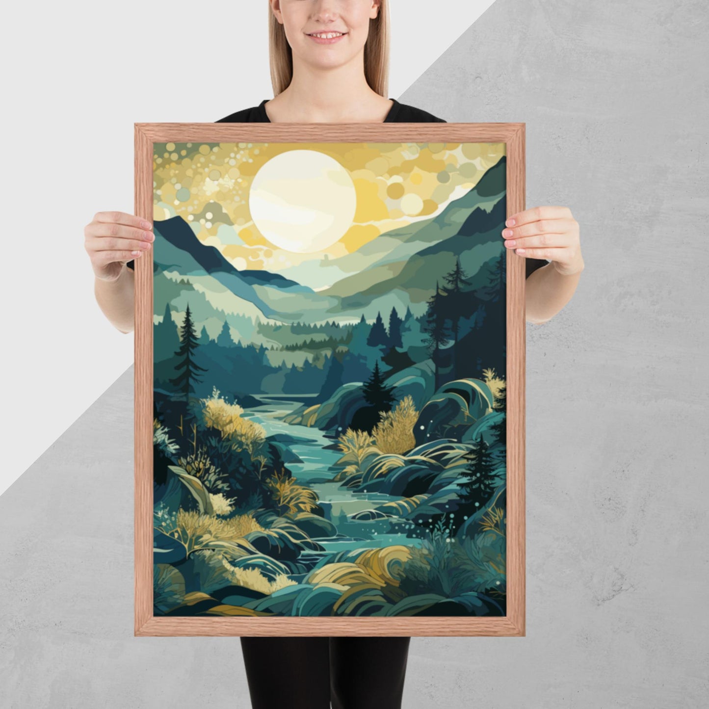Forest Hills River Framed Poster