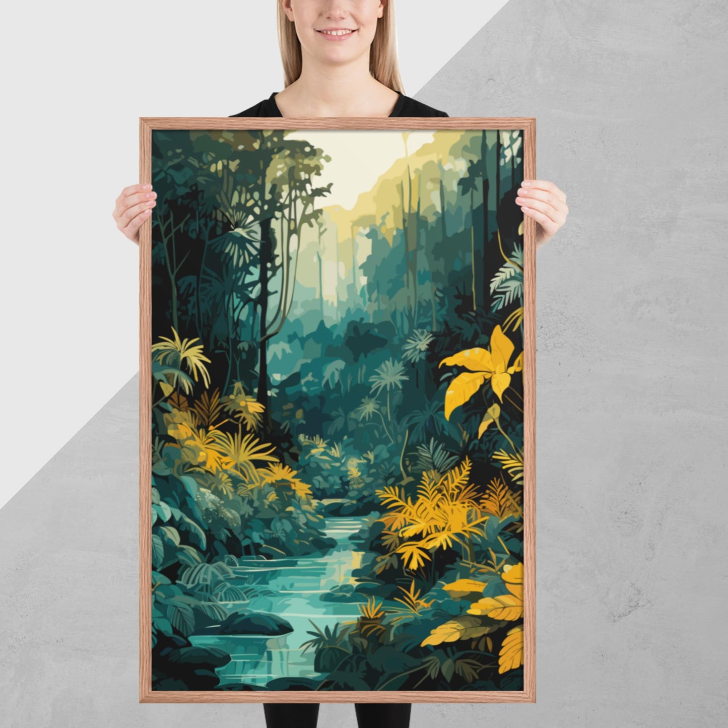 The Depths of a Rainforest Framed Poster