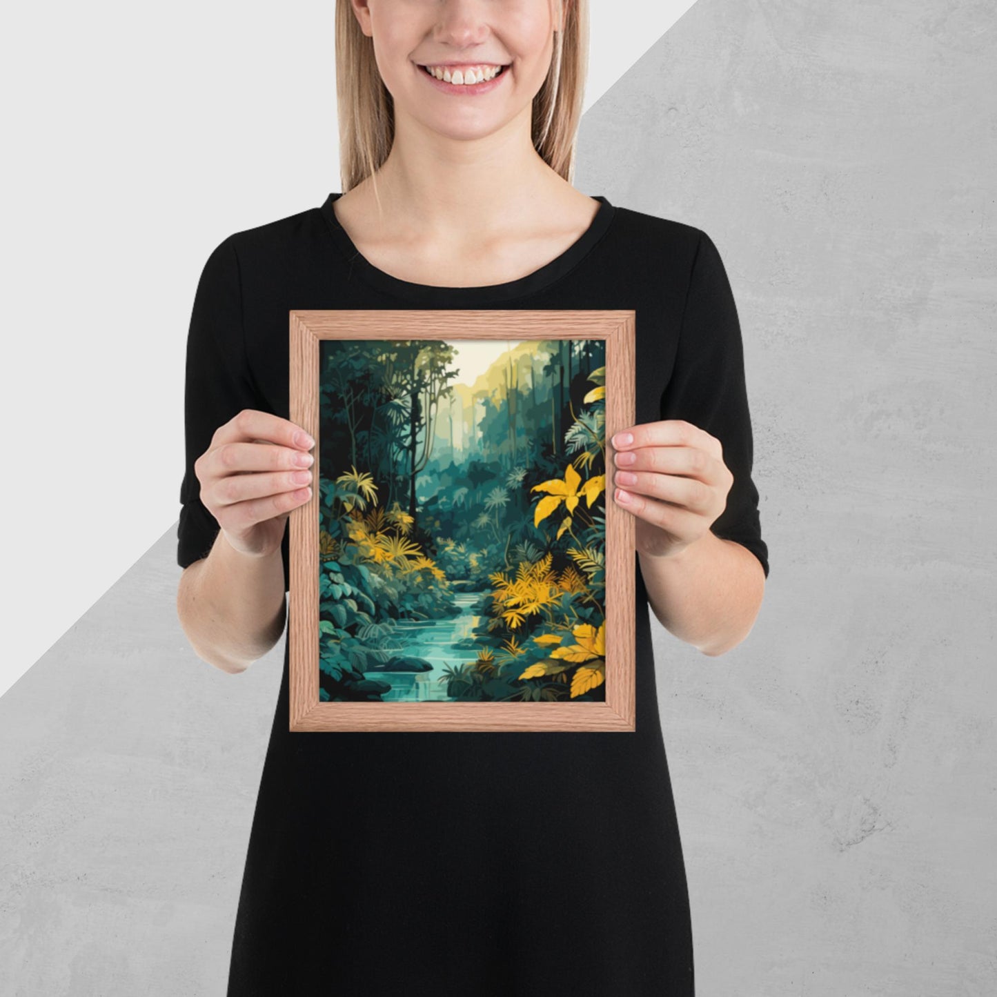 The Depths of a Rainforest Framed Poster