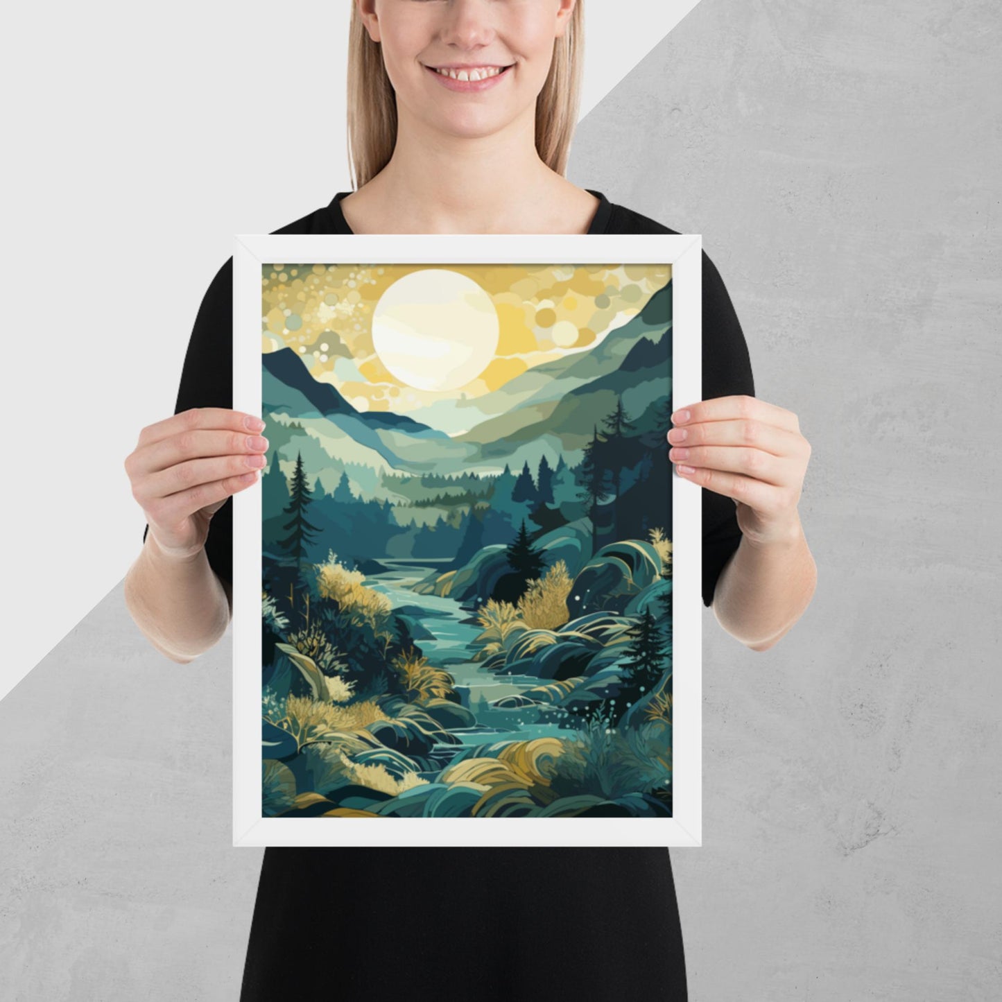 Forest Hills River Framed Poster