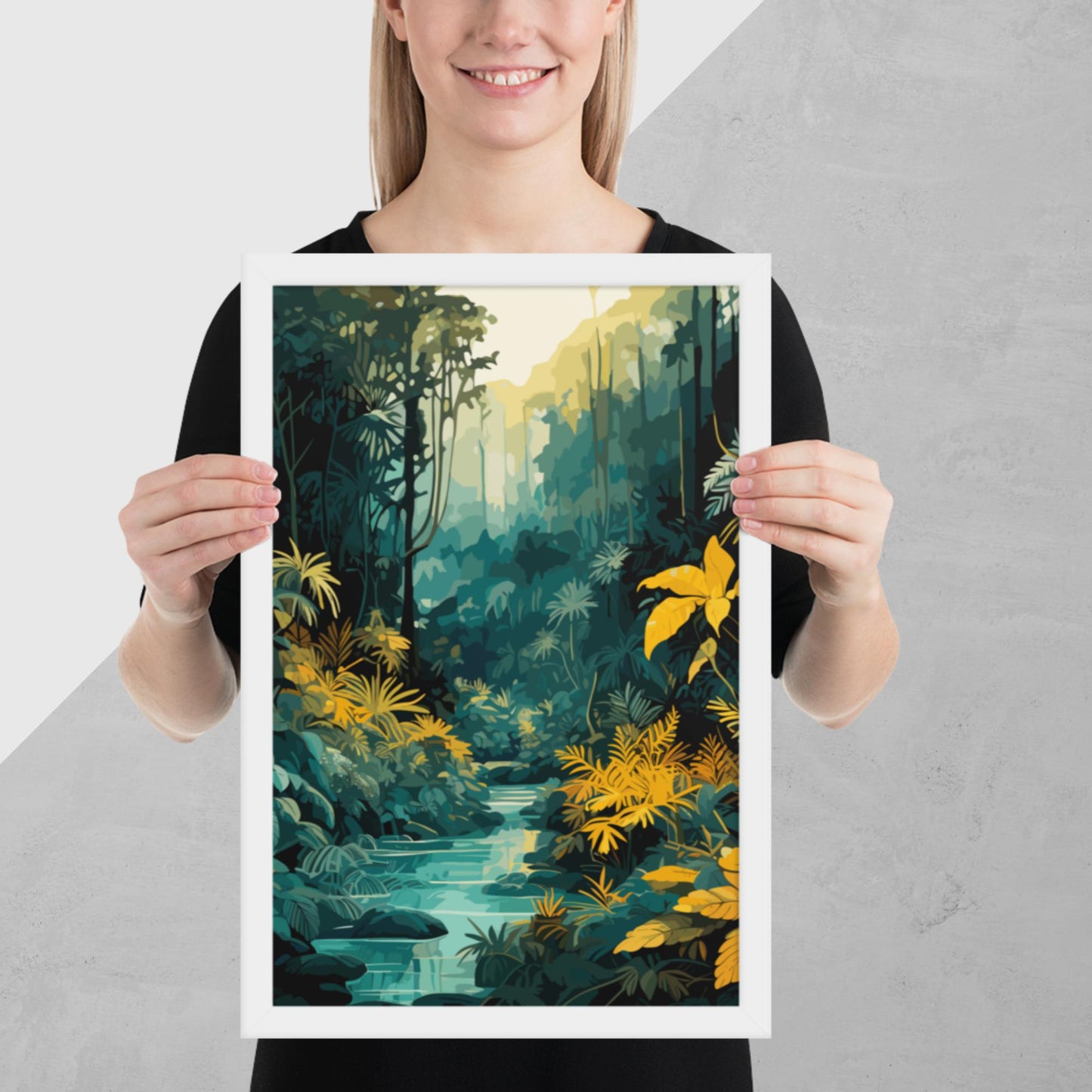 The Depths of a Rainforest Framed Poster
