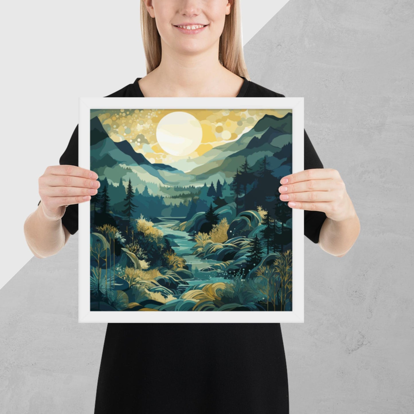 Forest Hills River Framed Poster