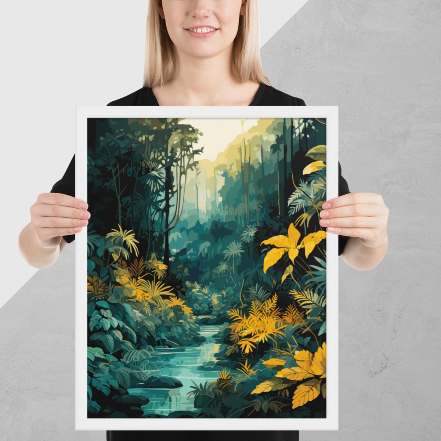The Depths of a Rainforest Framed Poster