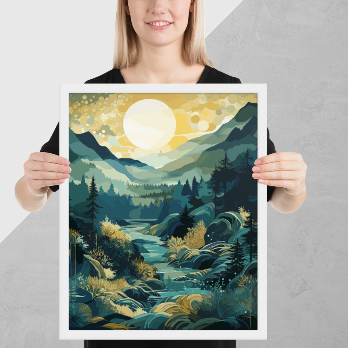 Forest Hills River Framed Poster