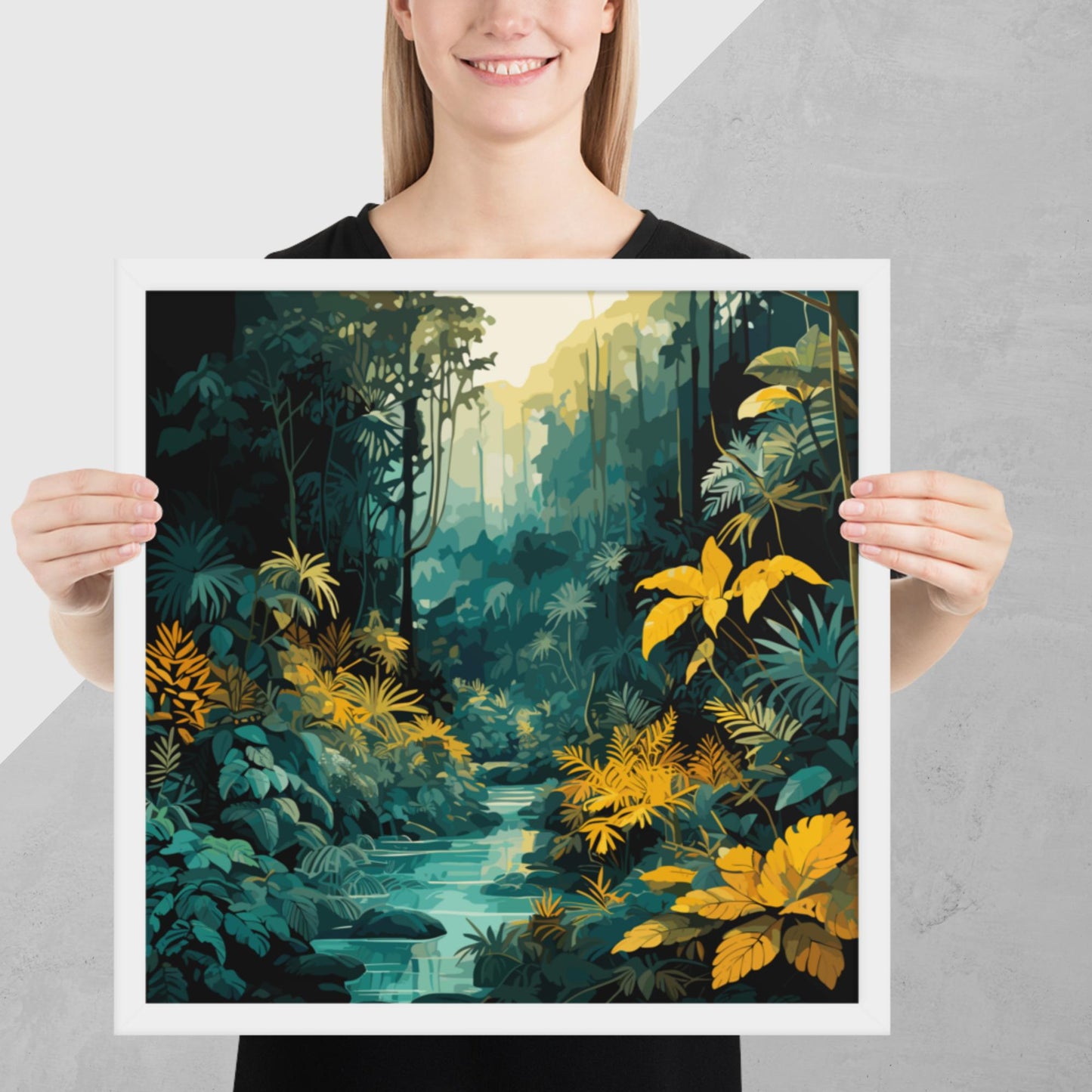 The Depths of a Rainforest Framed Poster