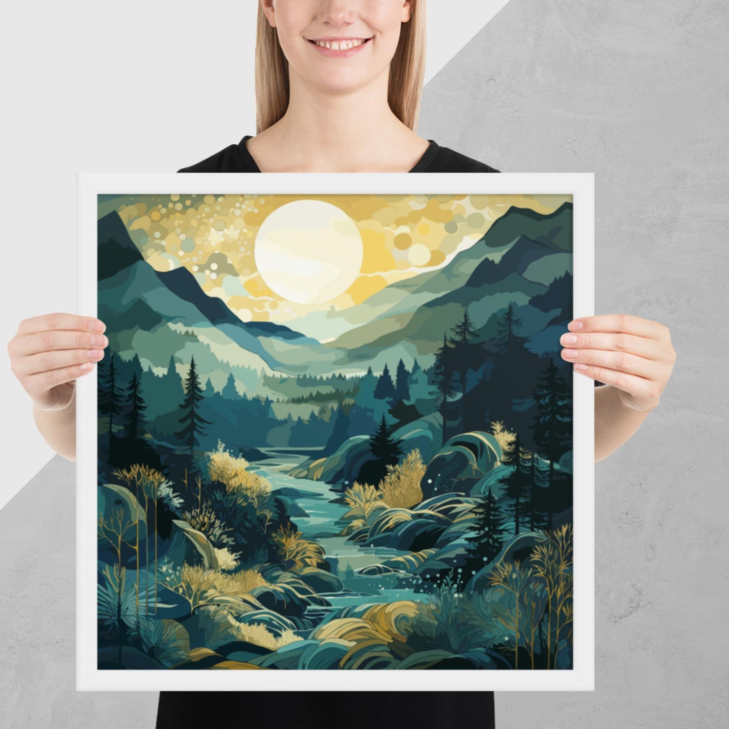 Forest Hills River Framed Poster