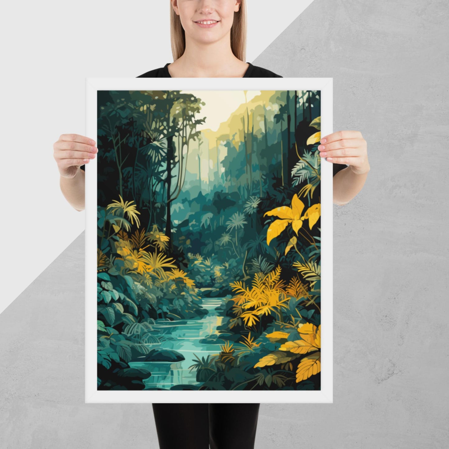 The Depths of a Rainforest Framed Poster
