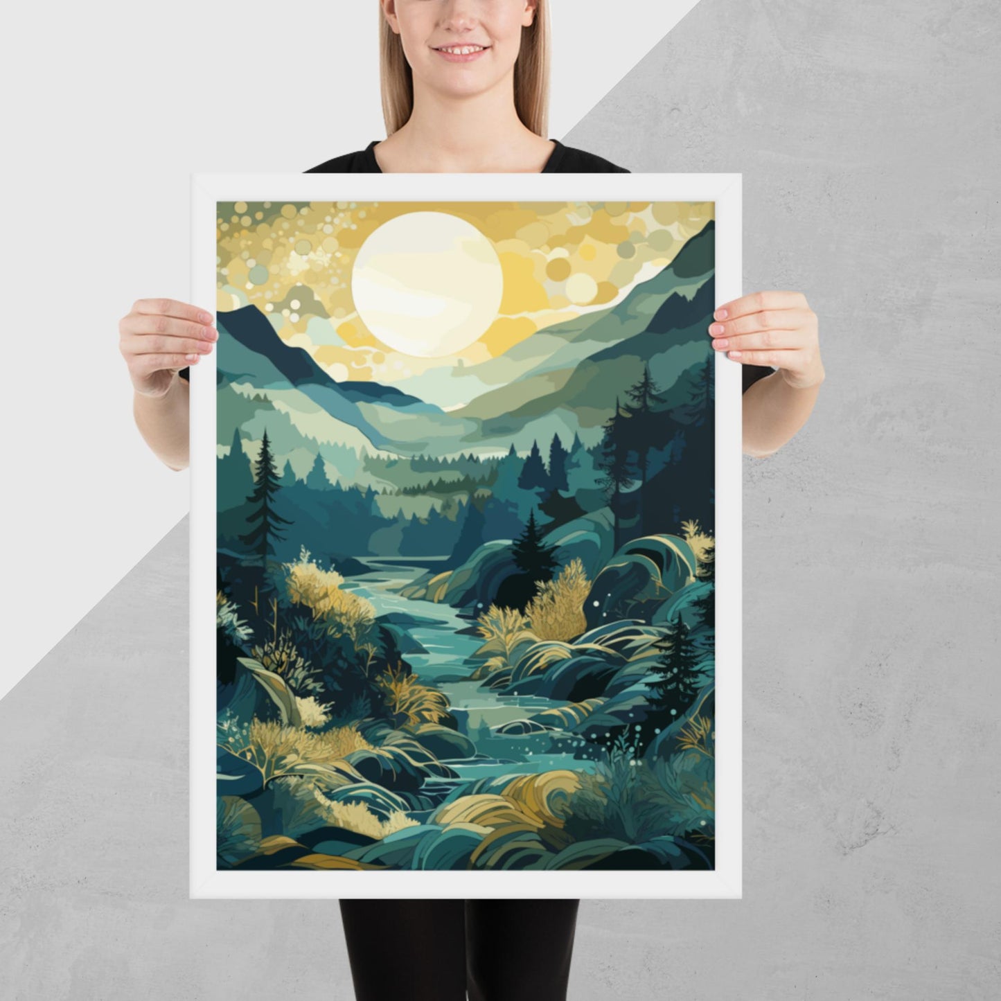 Forest Hills River Framed Poster