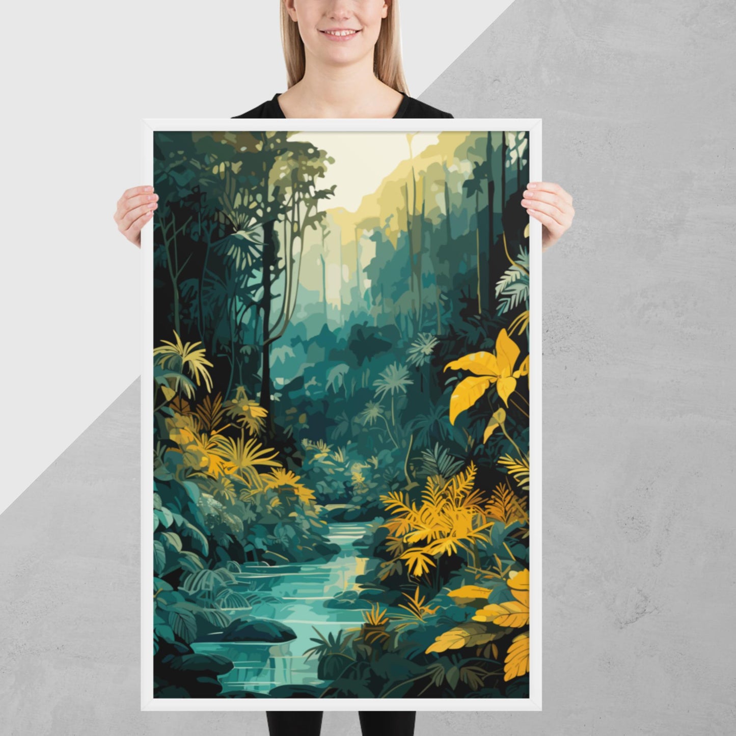The Depths of a Rainforest Framed Poster