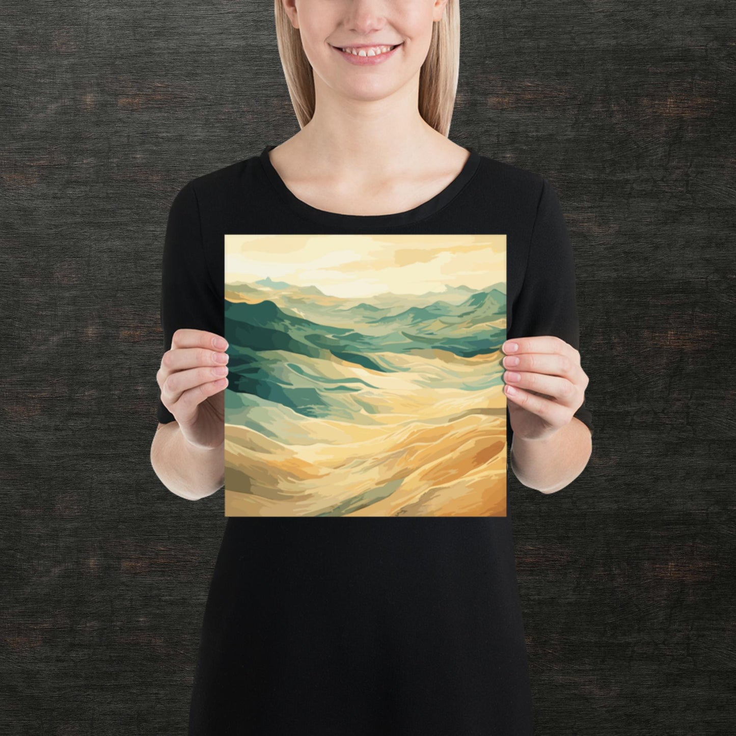 Sunny Sand Dunes Paper Poster