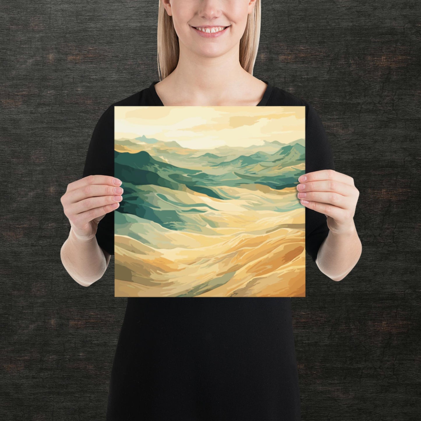 Sunny Sand Dunes Paper Poster