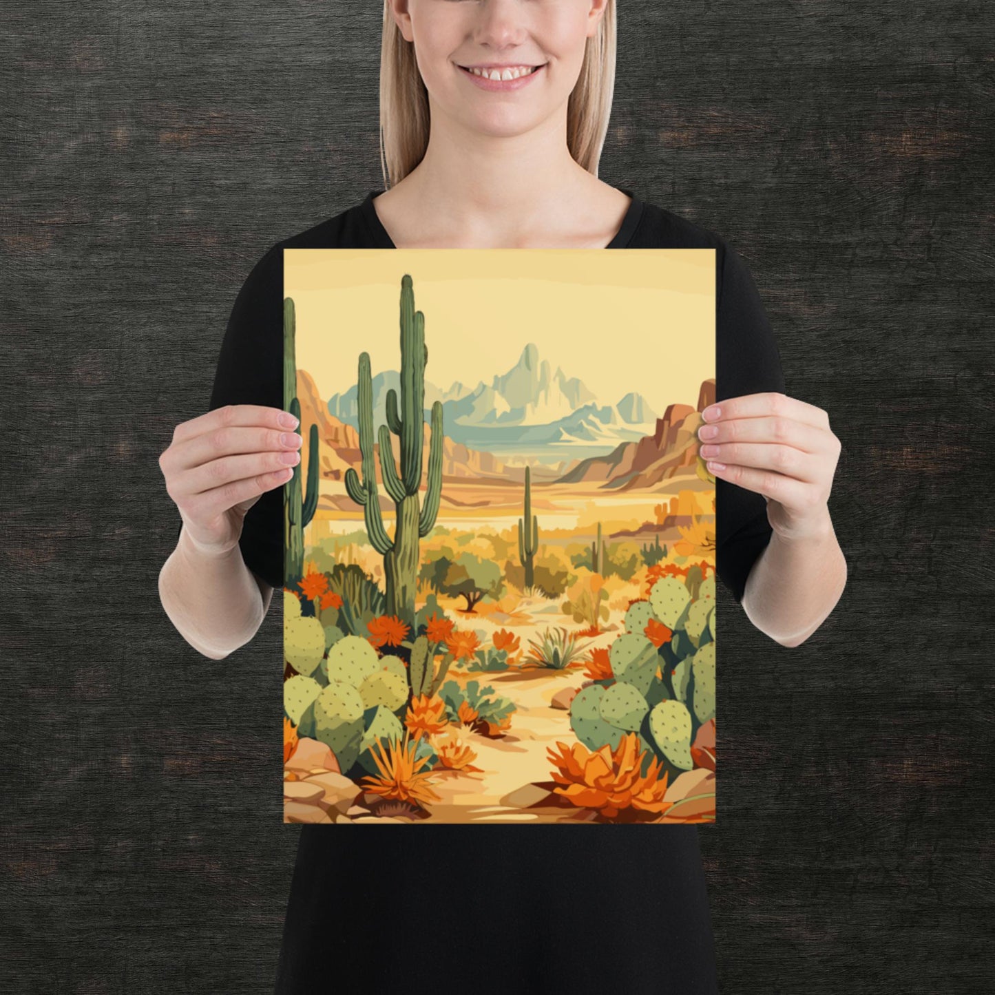 Mountainous Desert Life Paper Poster