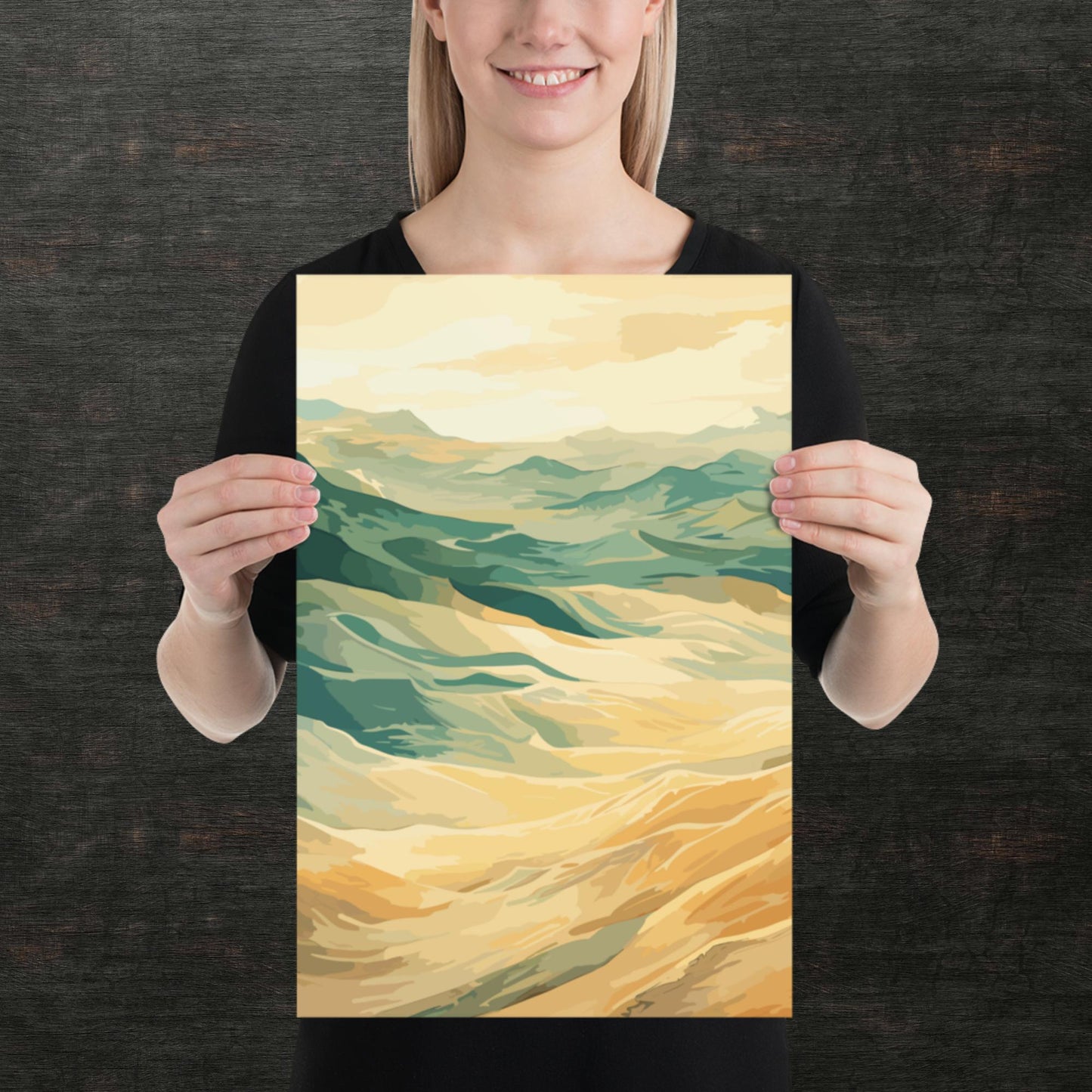 Sunny Sand Dunes Paper Poster