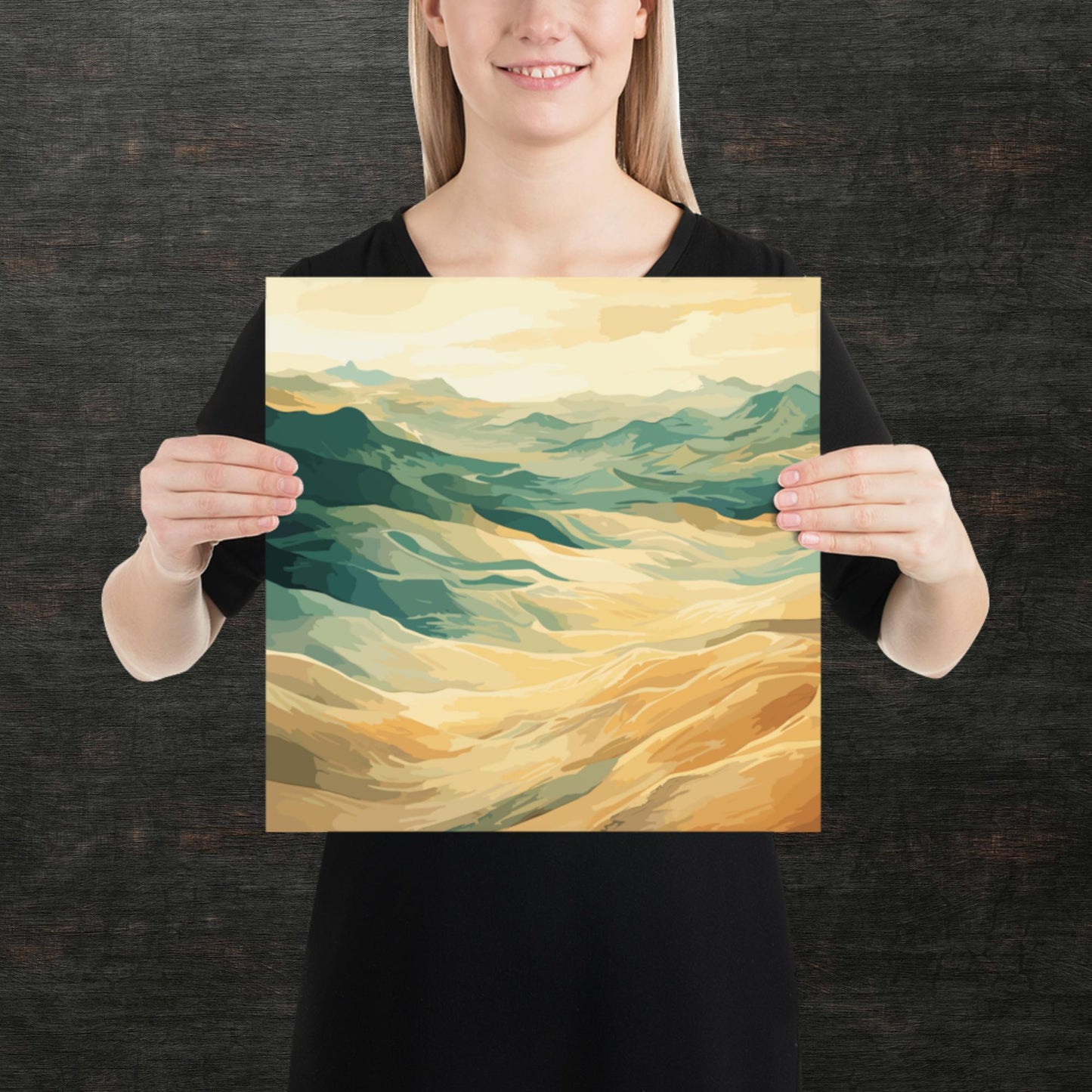 Sunny Sand Dunes Paper Poster