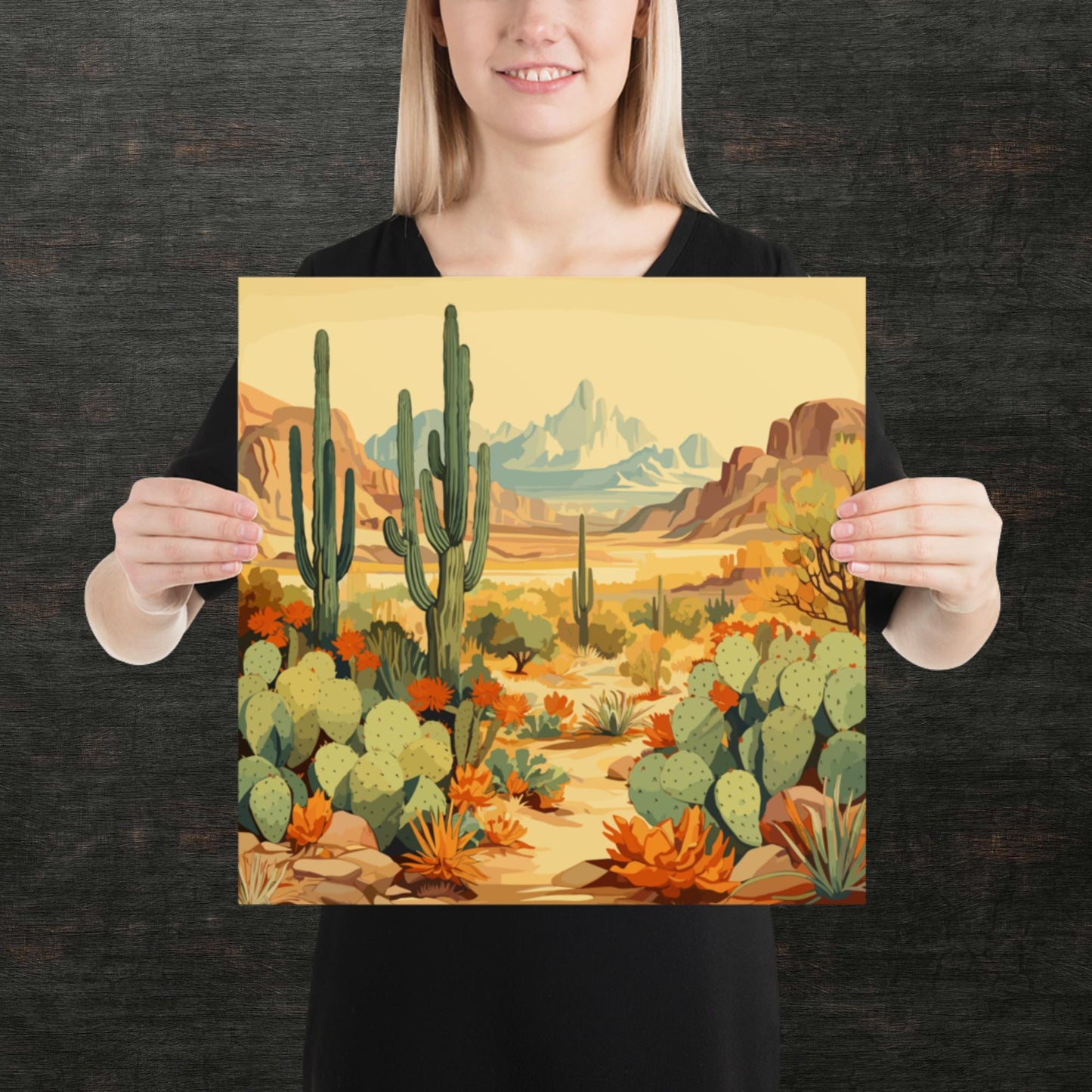 Mountainous Desert Life Paper Poster