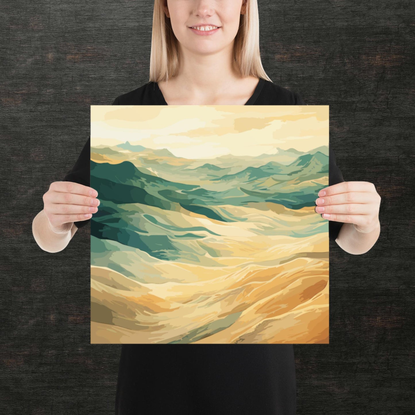 Sunny Sand Dunes Paper Poster