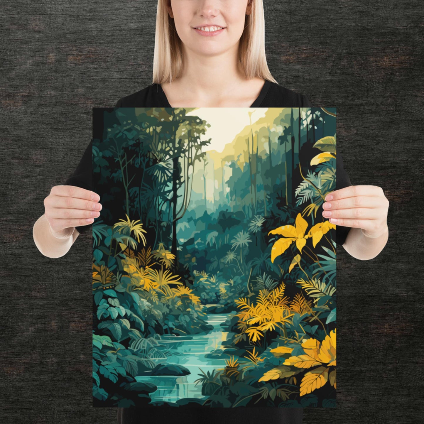 The Depths of a Rainforest Paper Poster
