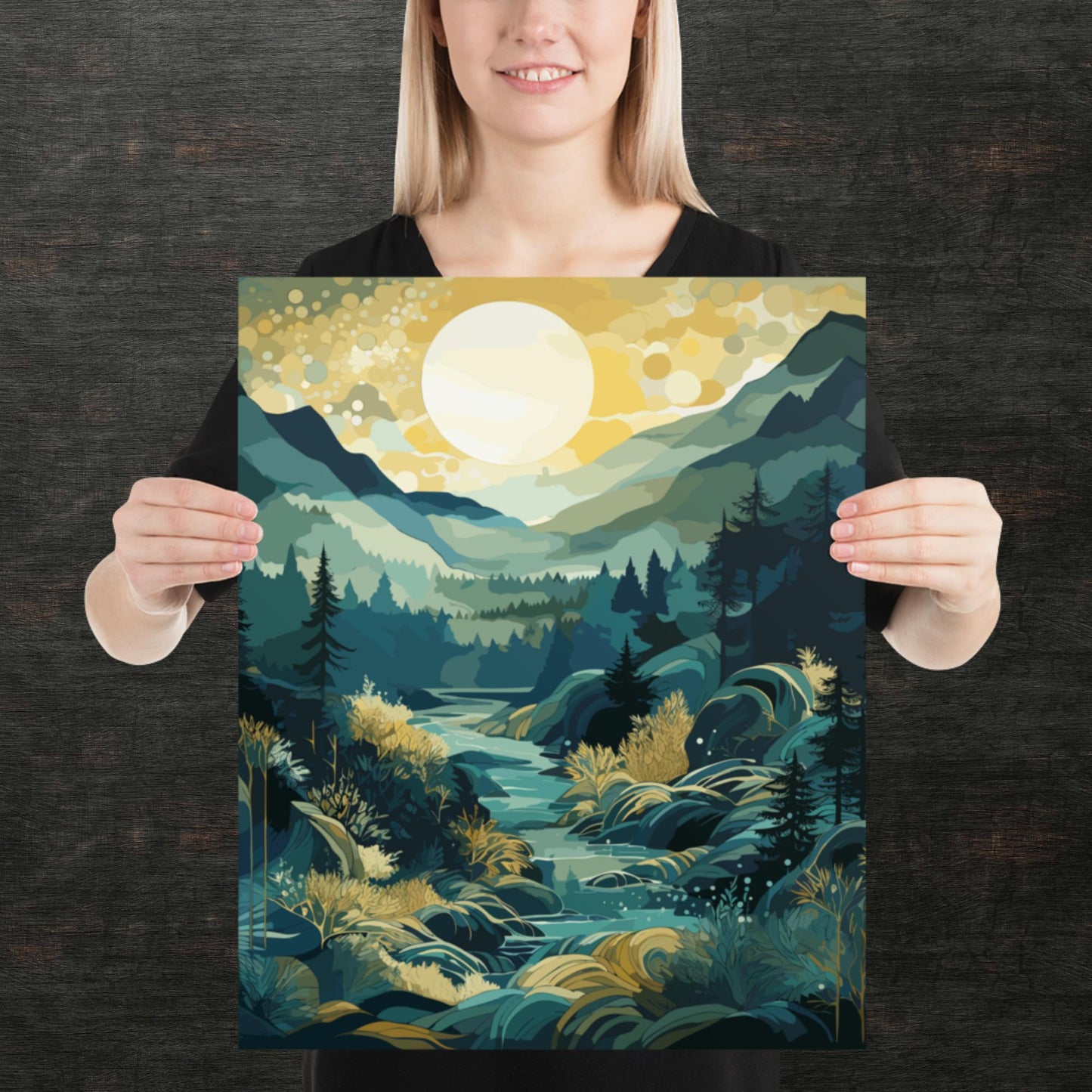 Forest Hills River Paper Poster