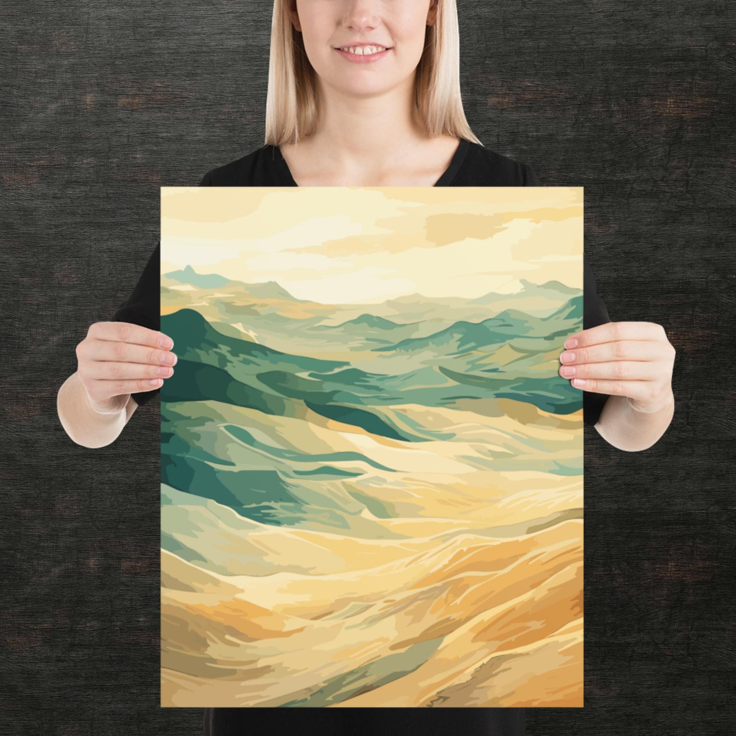 Sunny Sand Dunes Paper Poster