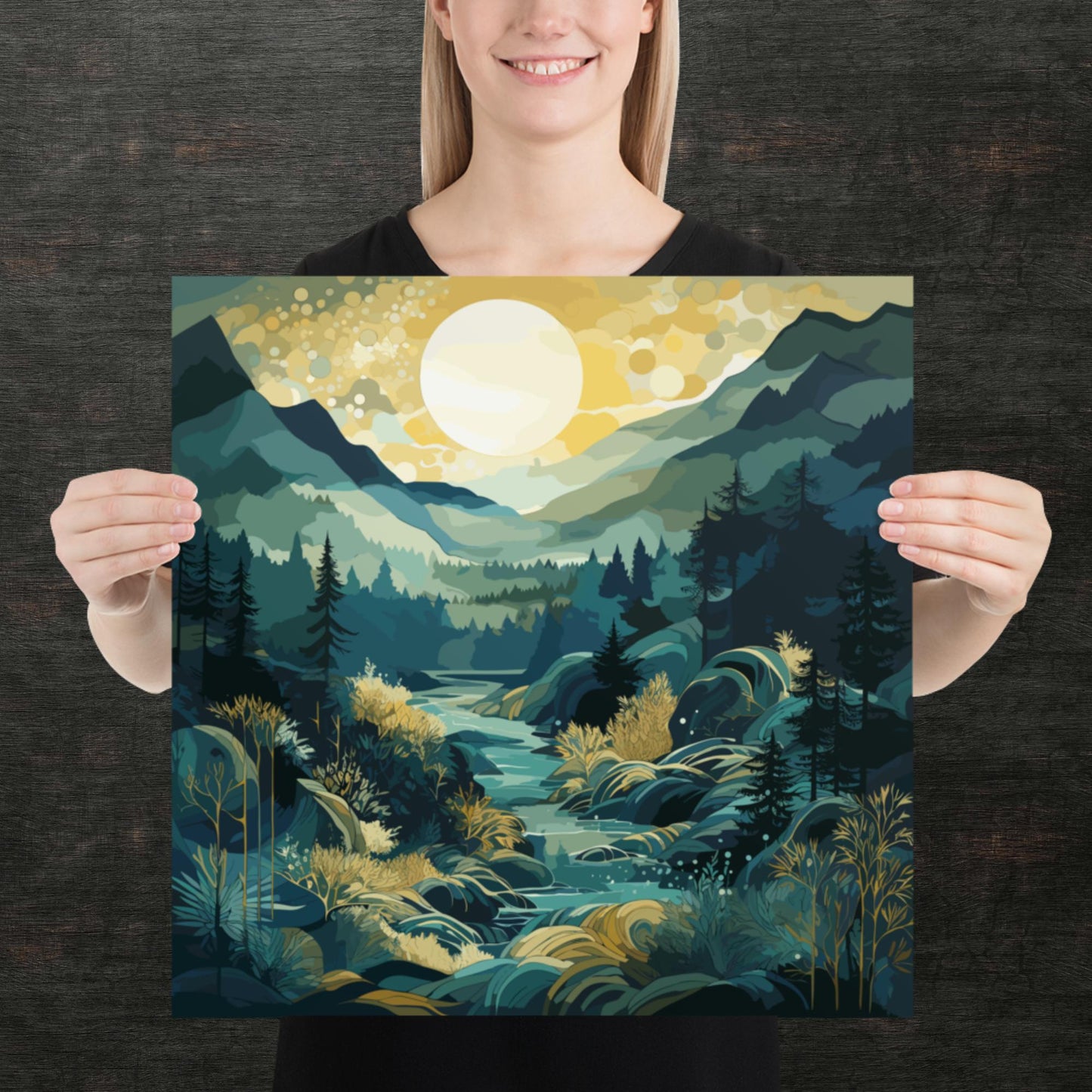 Forest Hills River Paper Poster