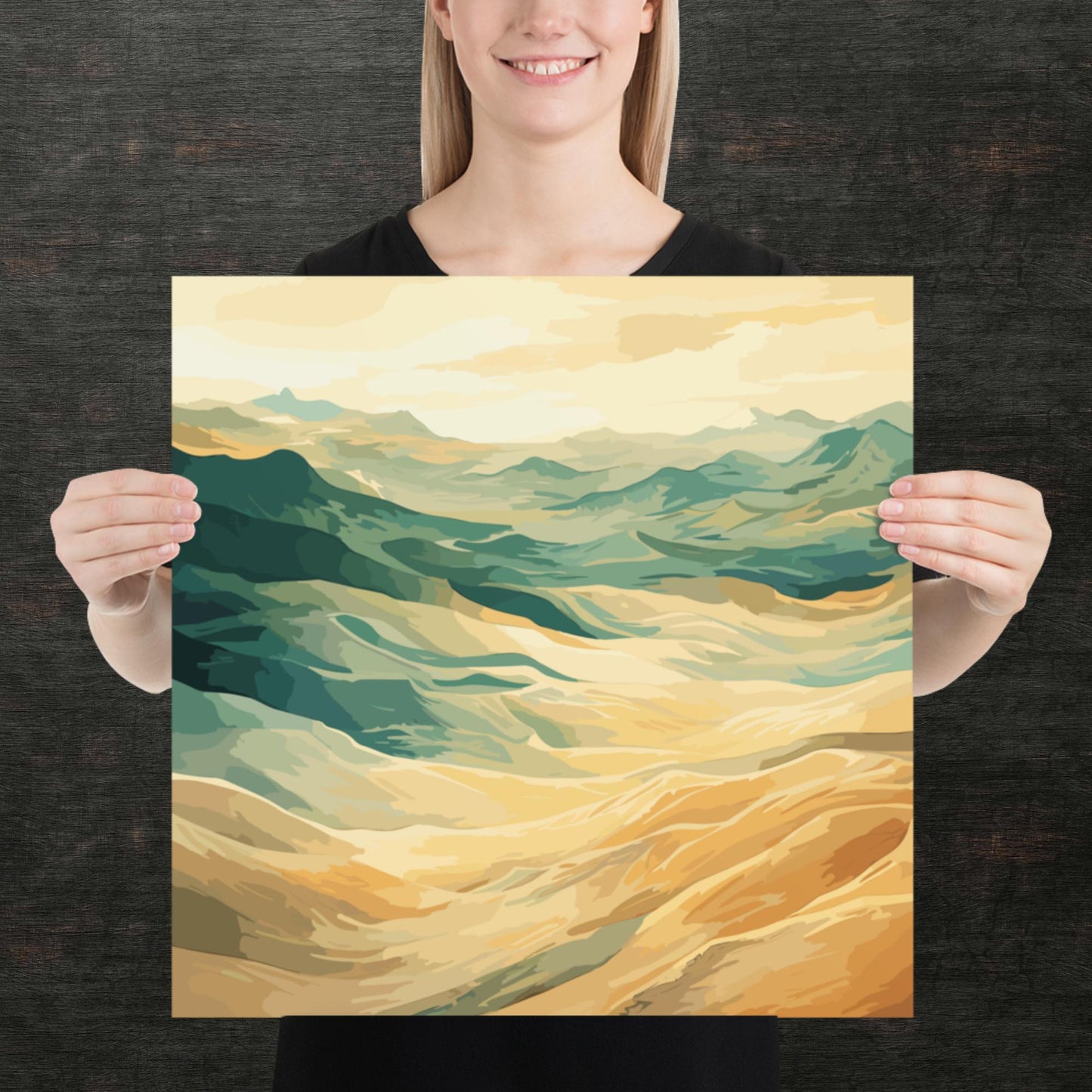 Sunny Sand Dunes Paper Poster