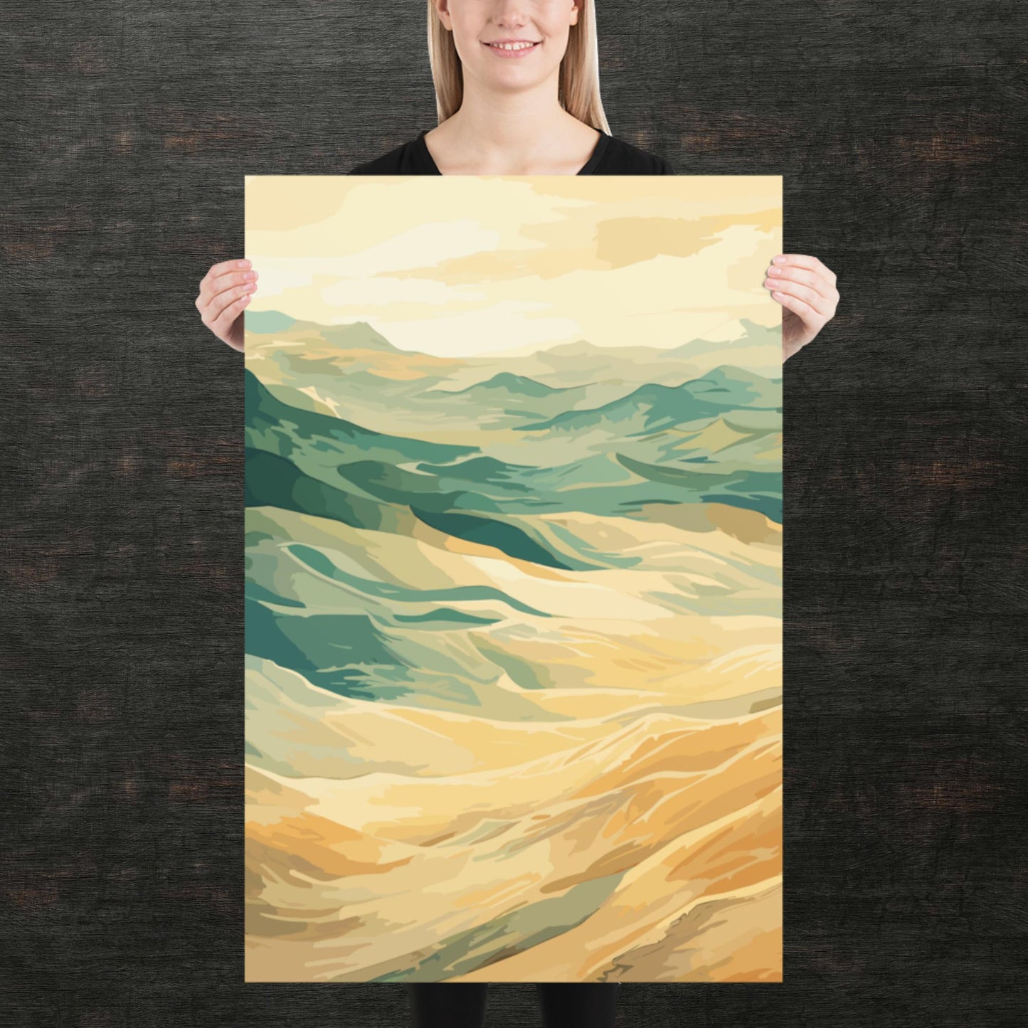 Sunny Sand Dunes Paper Poster