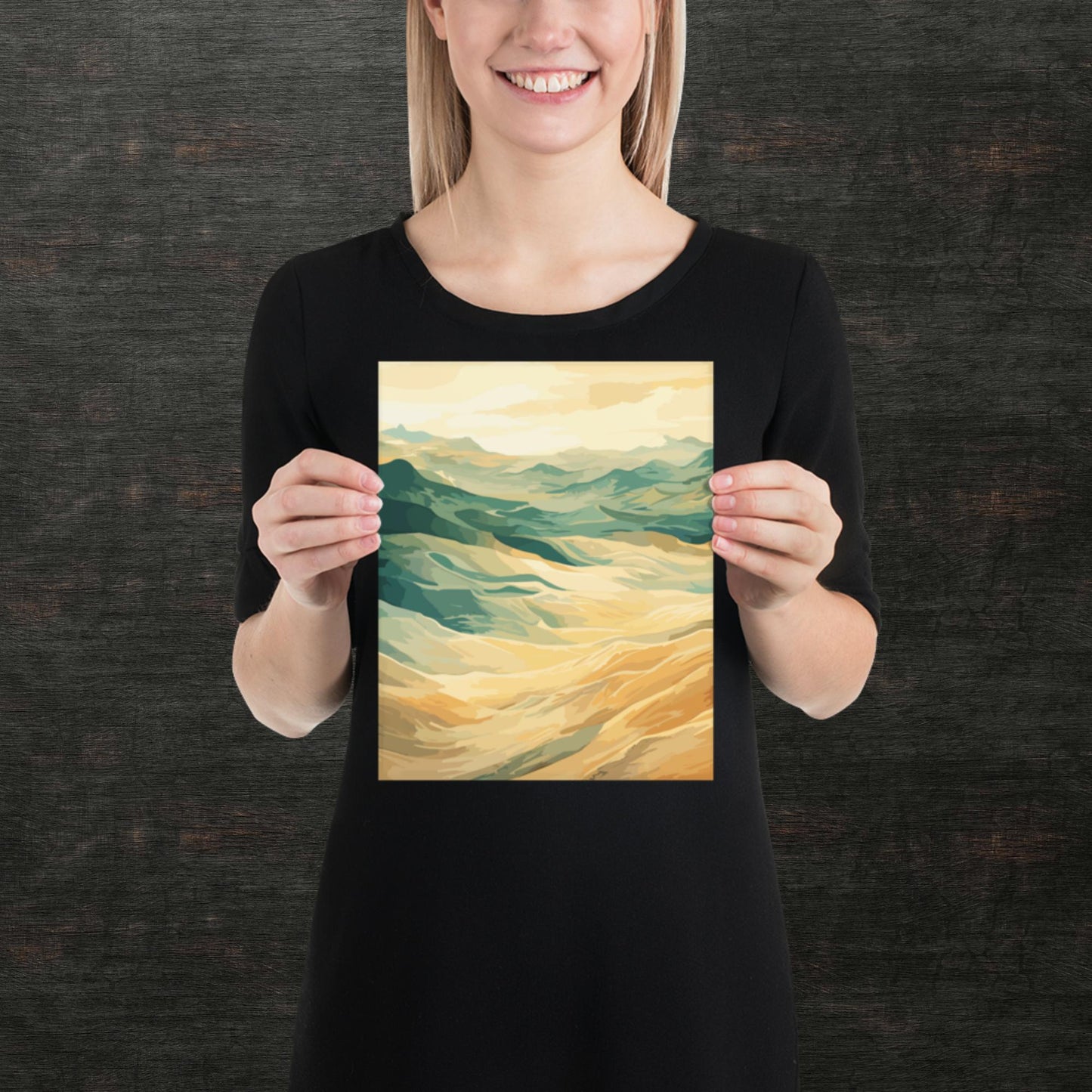 Sunny Sand Dunes Paper Poster