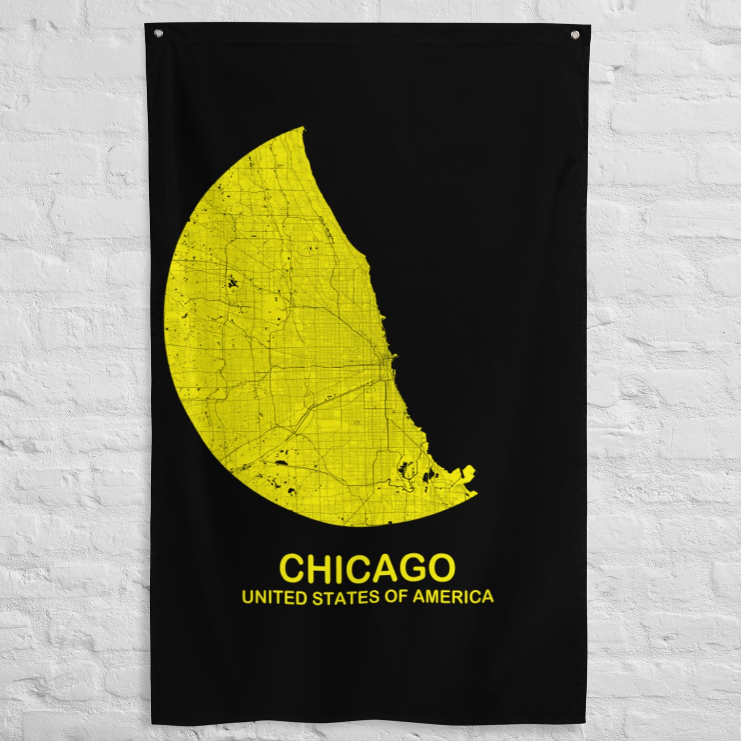 Chicago Circular Yellow Flag Map