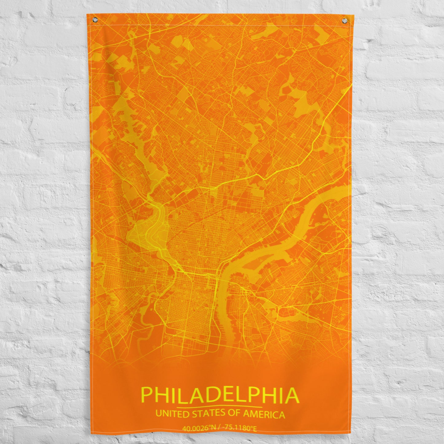 Philadelphia Orange and Yellow Flag Map