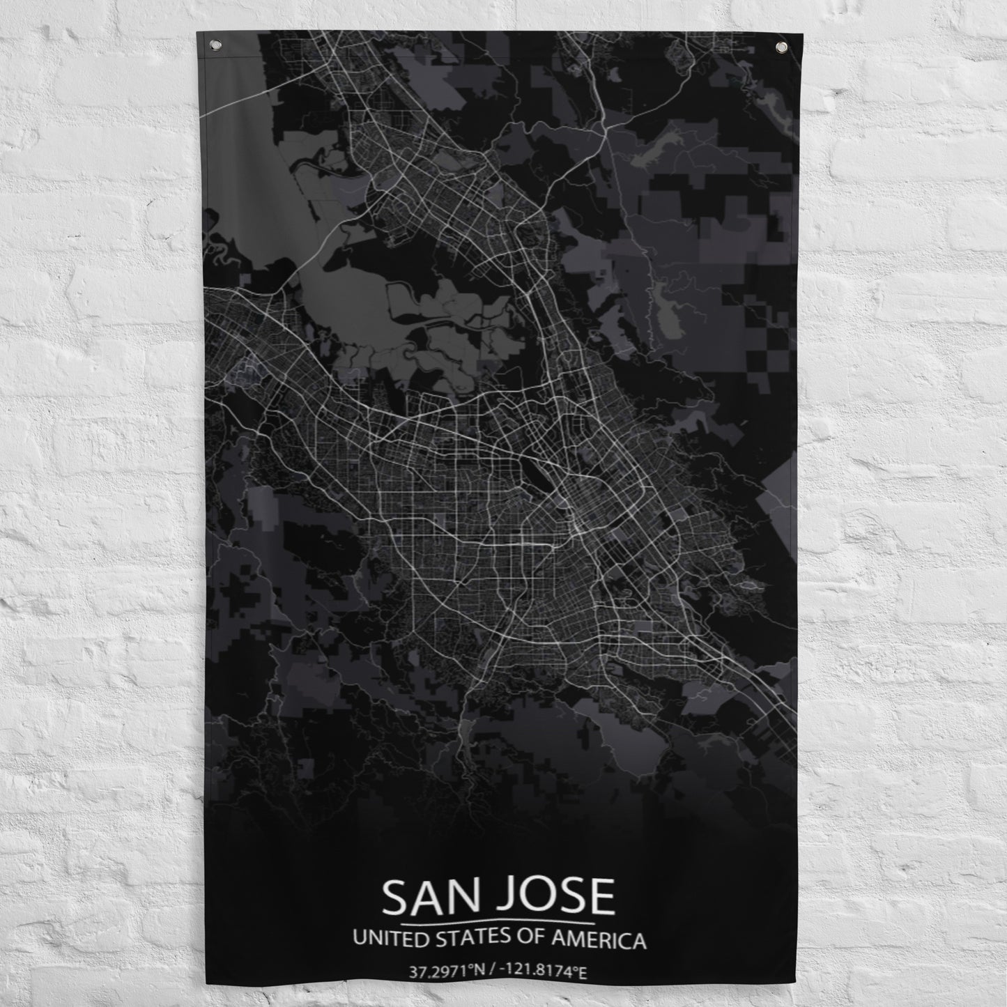 San Jose Black Flag Map