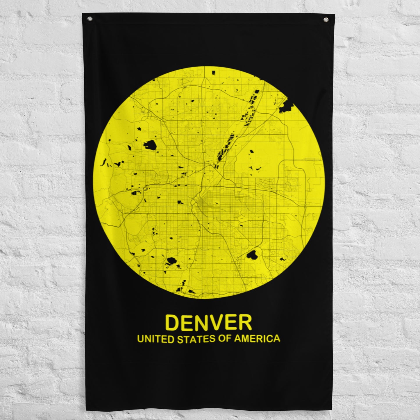 Denver Circular Yellow Flag Map