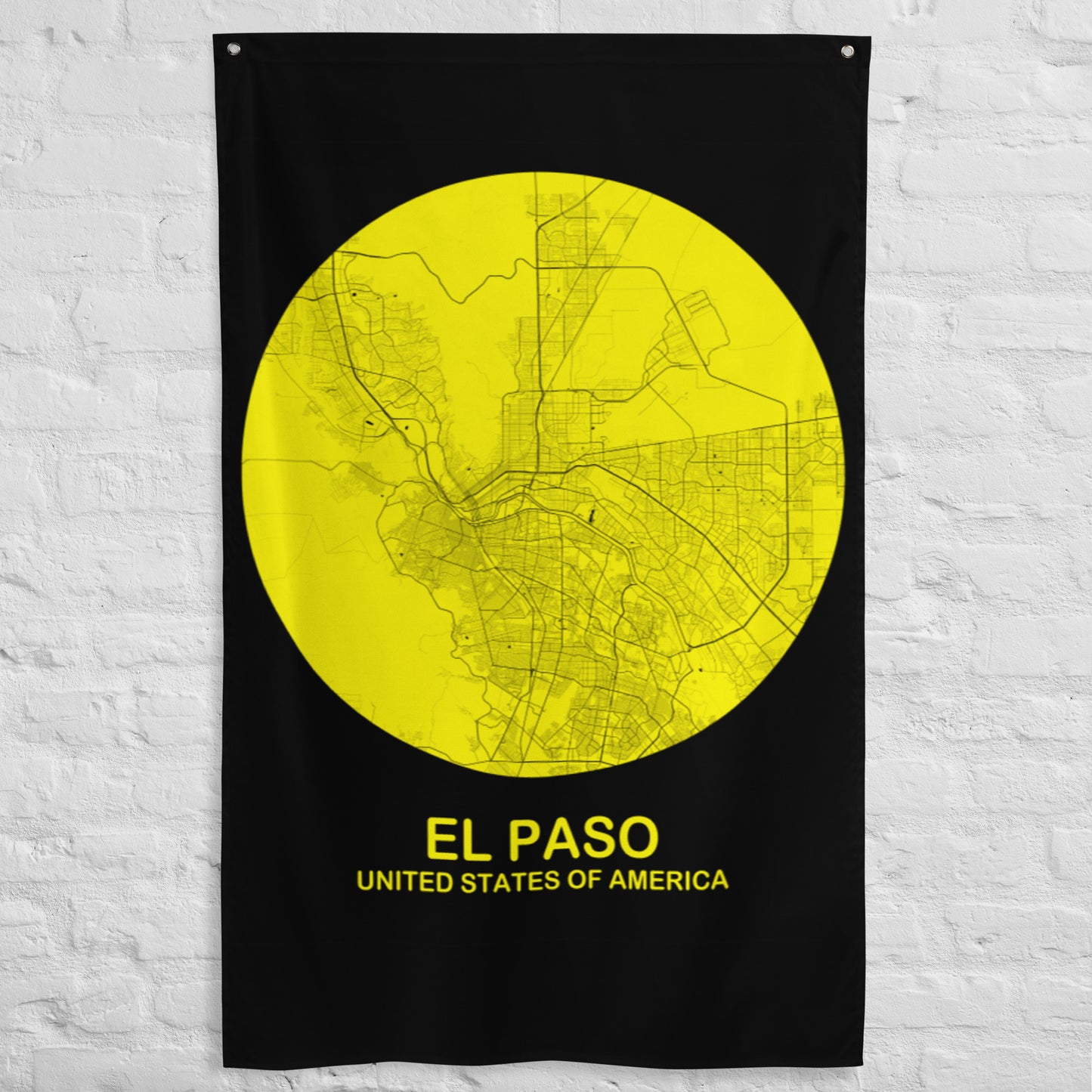 El Paso Circular Yellow Flag Map