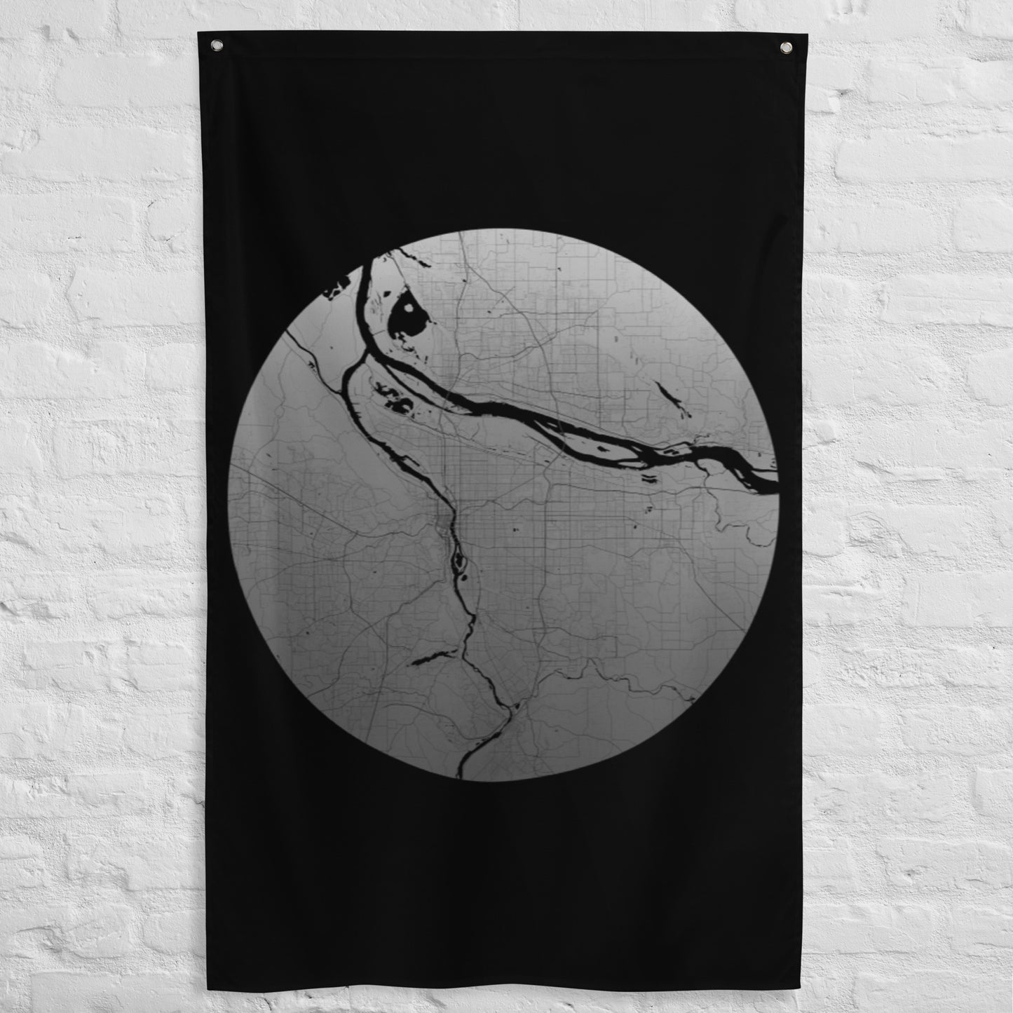 Portland Silver on Black Flag Map