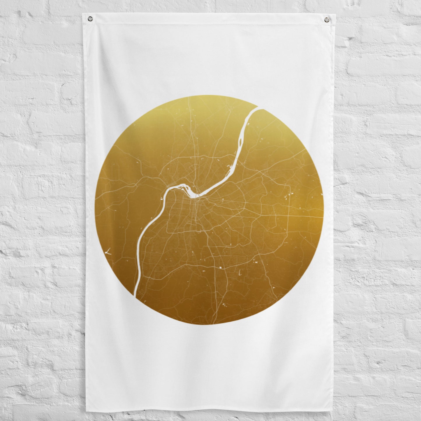 Louisville Gold on White Flag Map