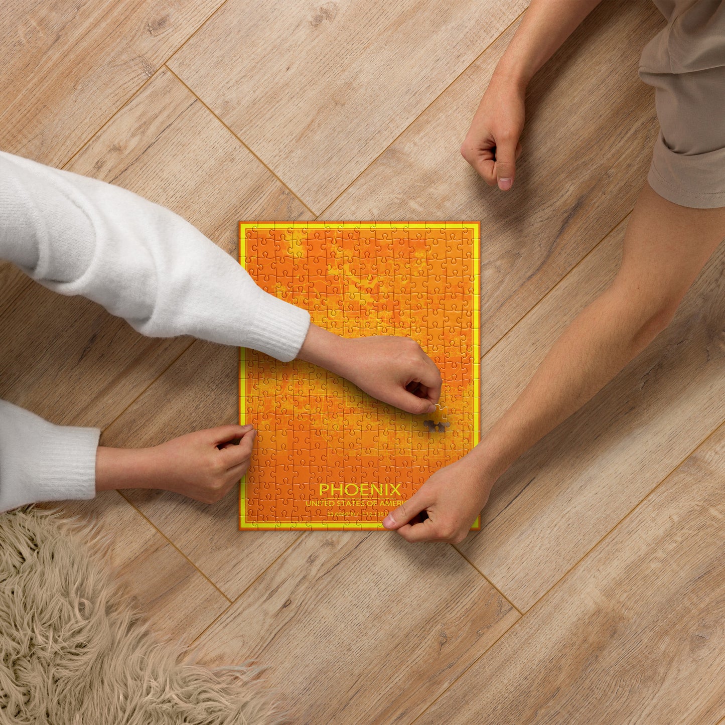 Phoenix Orange and Yellow Map Jigsaw Puzzle
