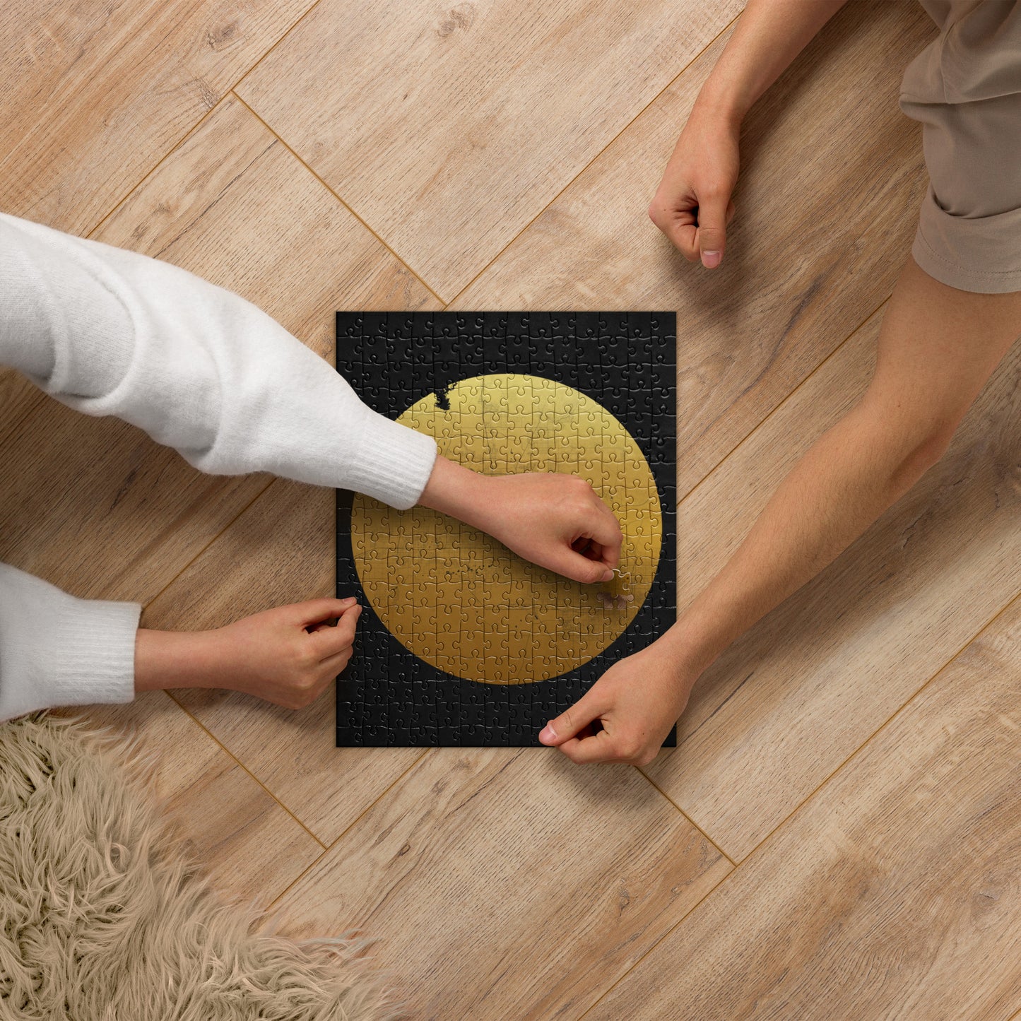Phoenix Gold on Black Map Jigsaw Puzzle