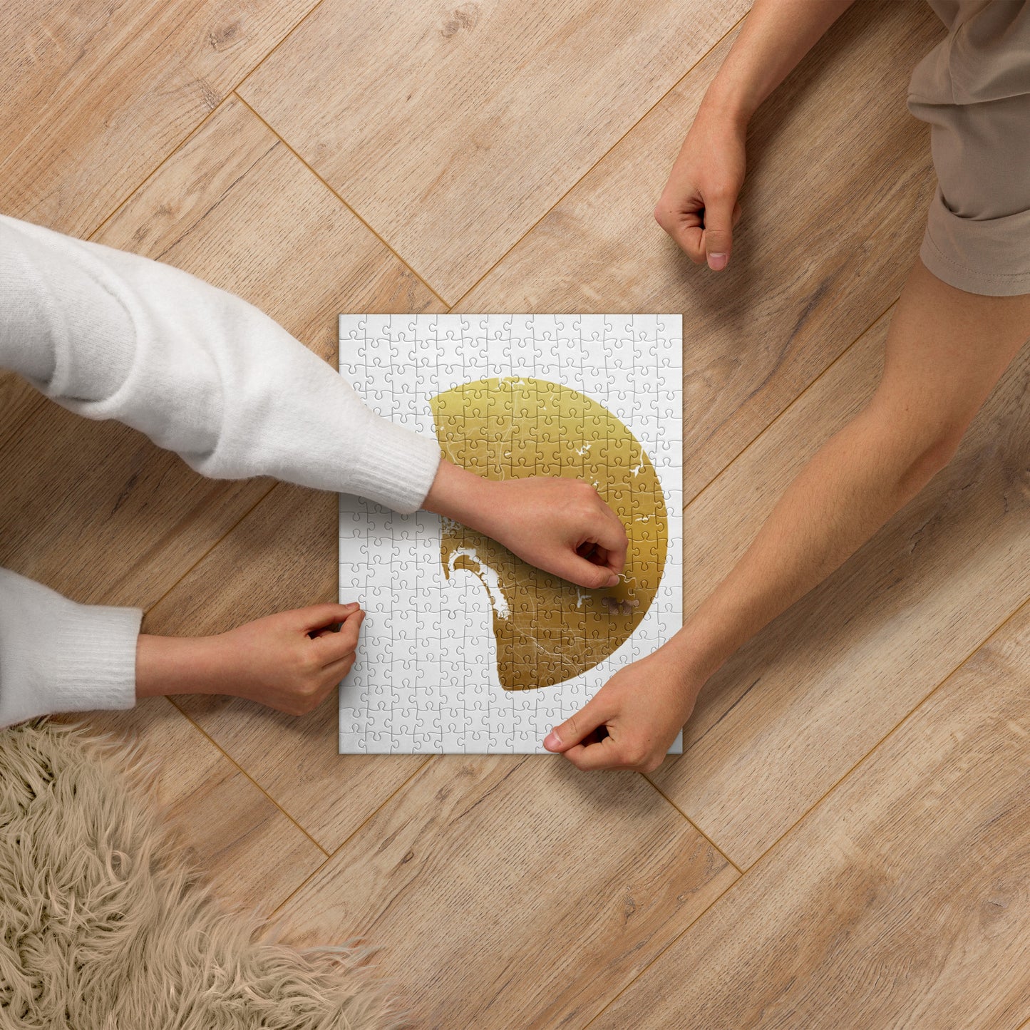 San Diego Gold on White Map Jigsaw Puzzle